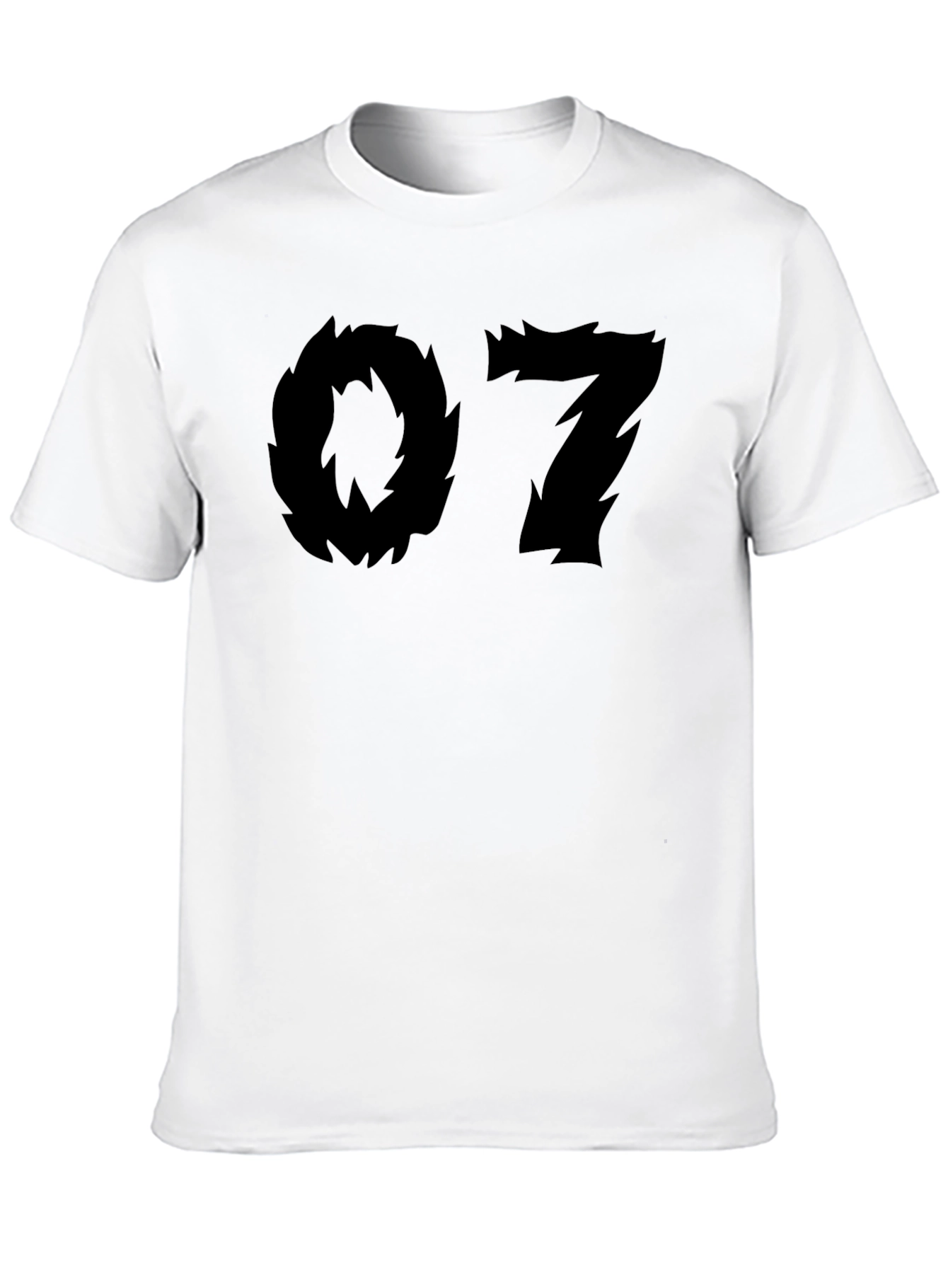 Edgy Number Tee - Black Cotton Graphic T-Shirt
