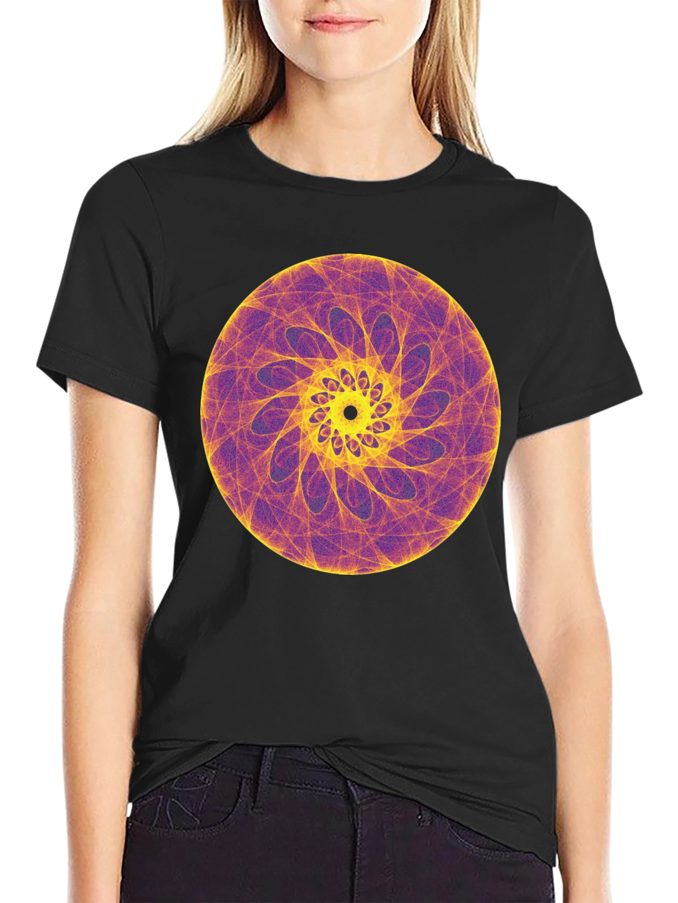 Geometric Swirl Graphic Tee