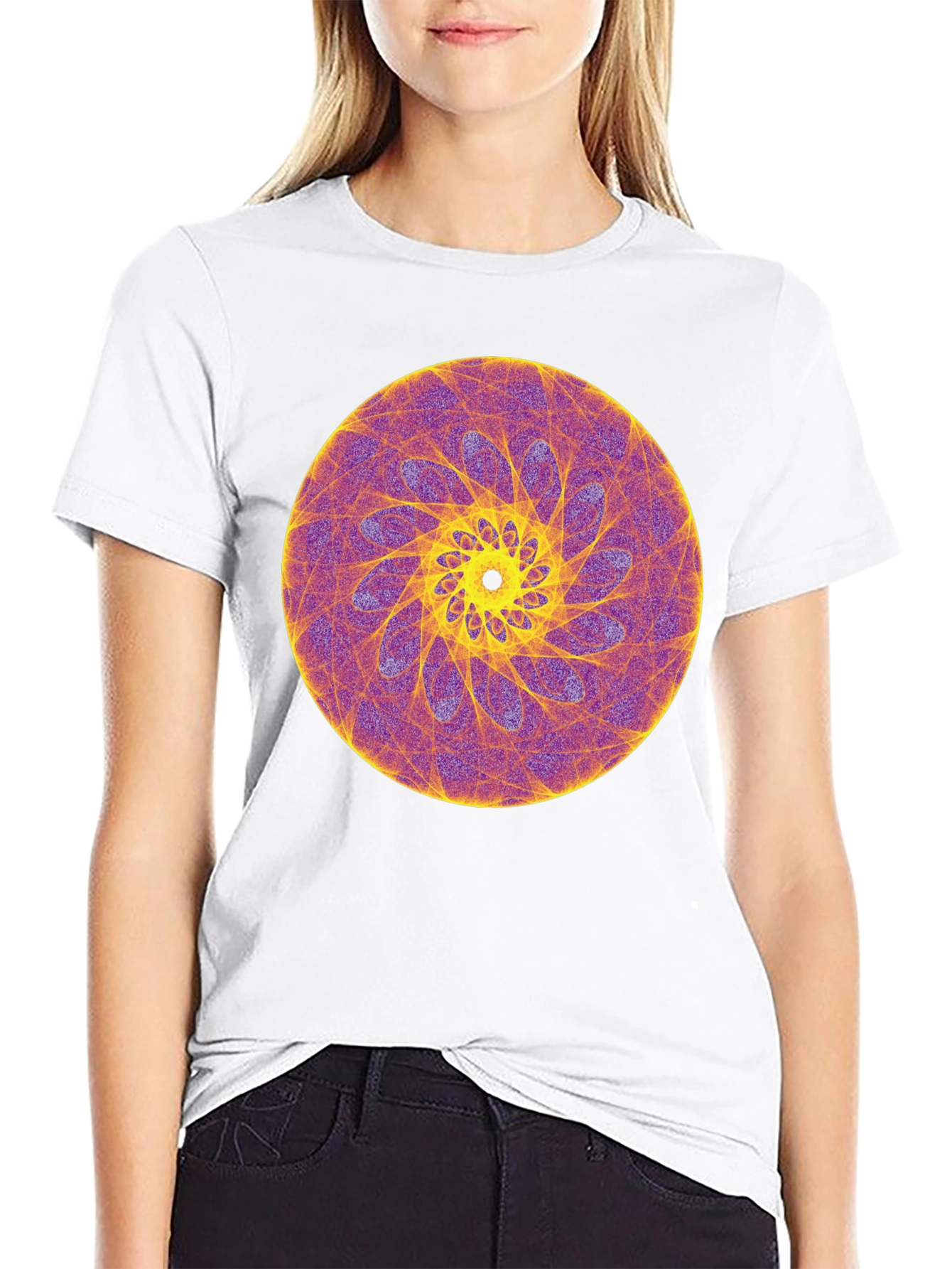 Geometric Swirl Graphic Tee