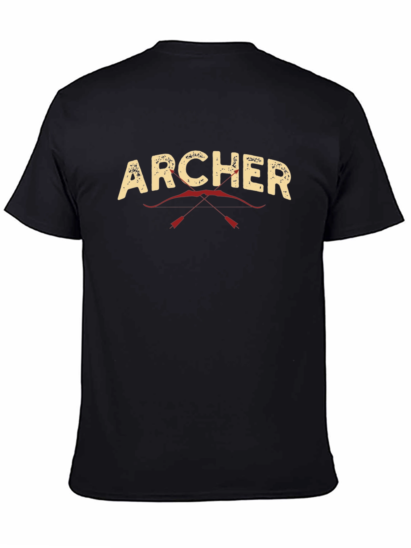 Archer Graphic Tee - Black Crew Neck