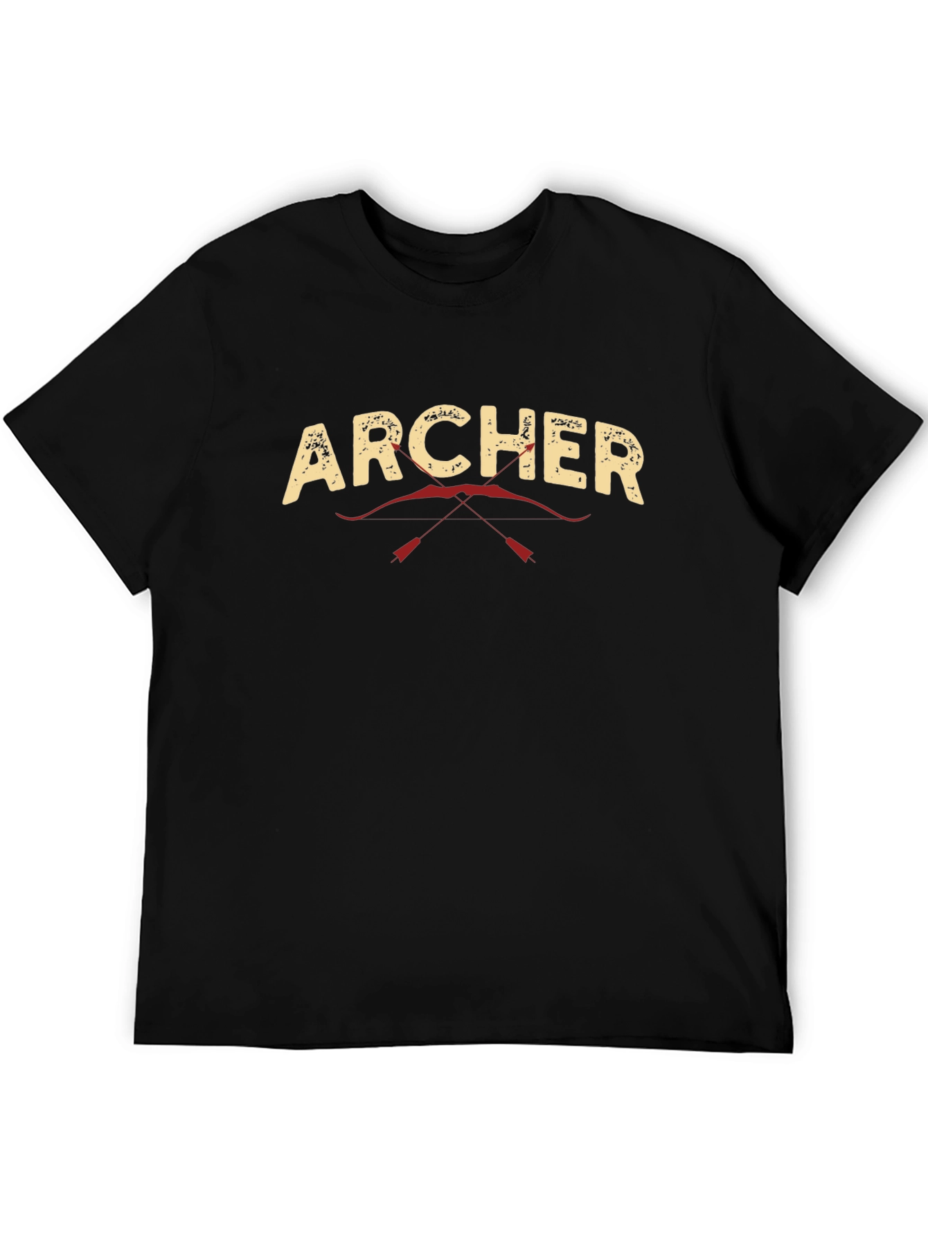 Archer Graphic Tee - Black Crew Neck