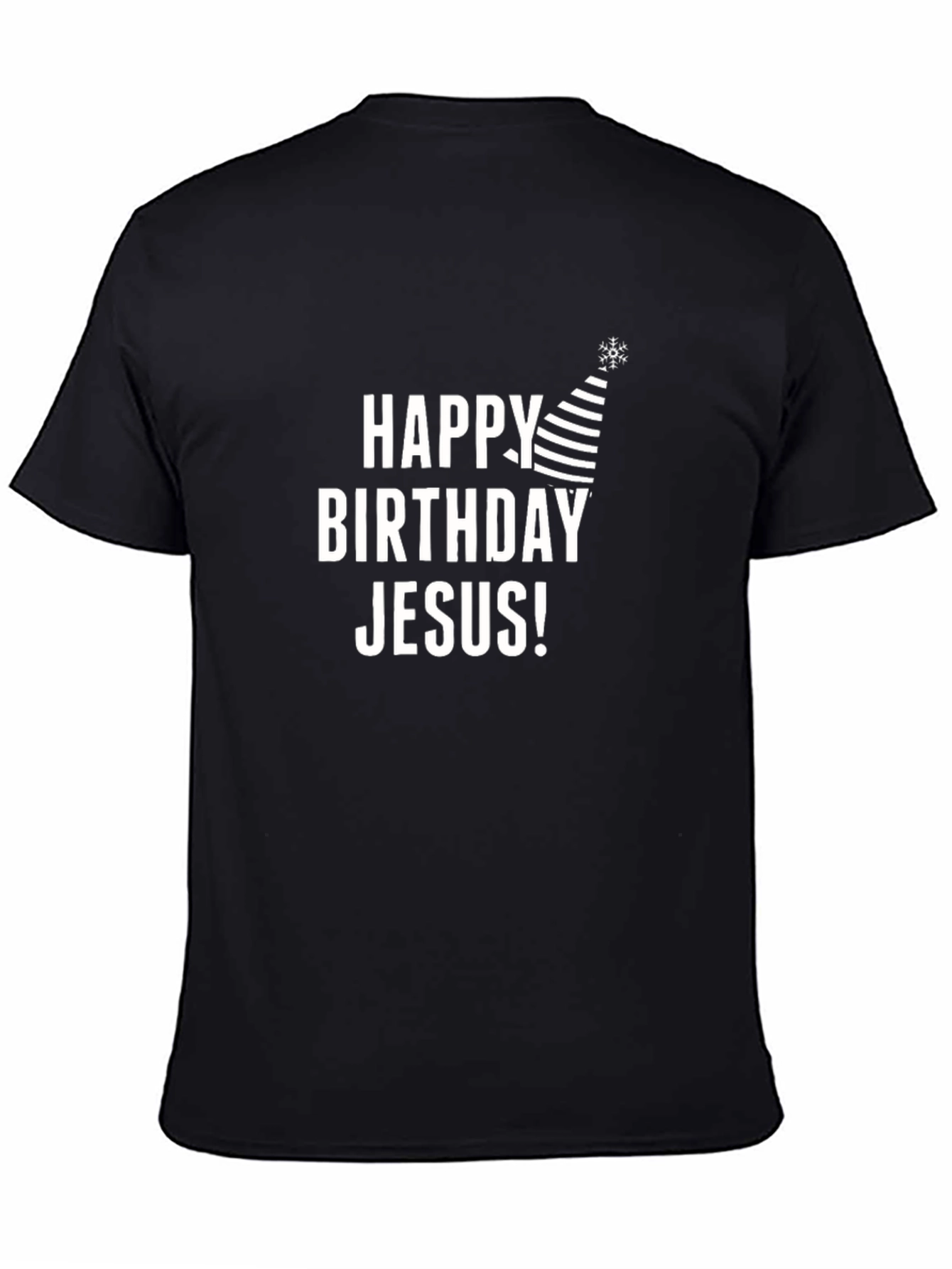 Happy Birthday Jesus T-Shirt Black Holiday Graphic Tee