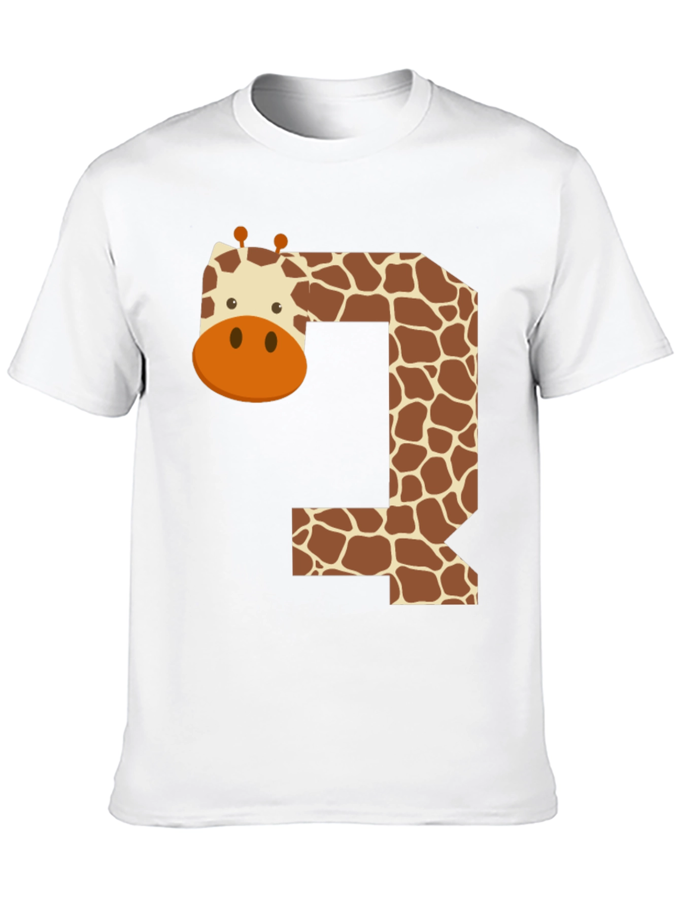 Giraffe Number 3 Black T-Shirt