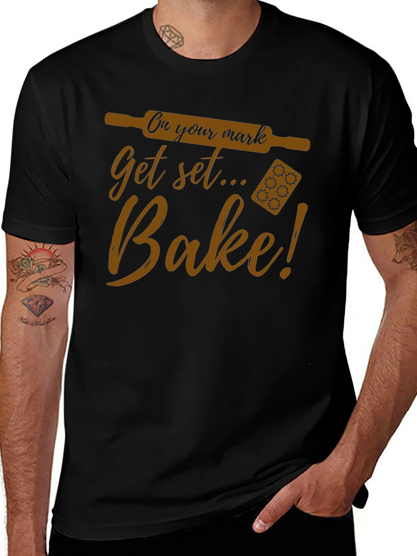 Bake T-Shirt - On Your Mark Get Set...Bake!