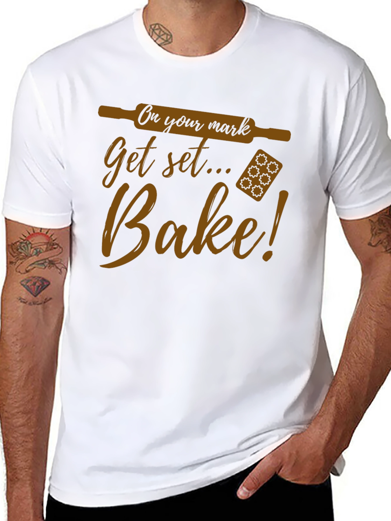 Bake T-Shirt - On Your Mark Get Set...Bake!