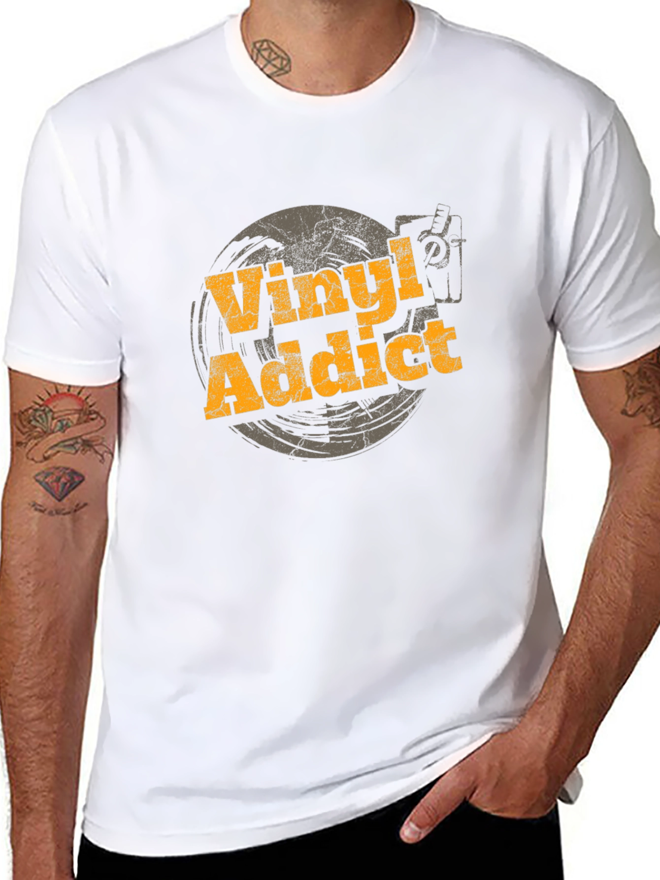 Vinyl Addict Black T-Shirt