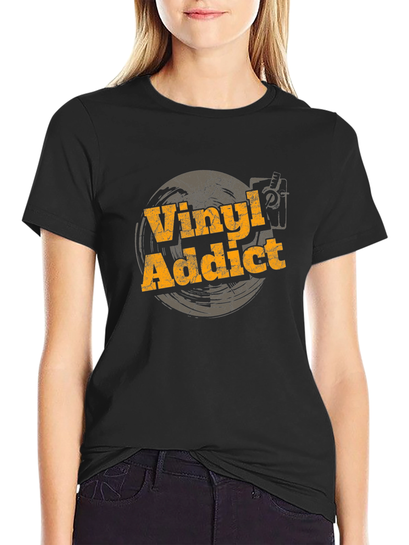 Vinyl Addict Black T-Shirt