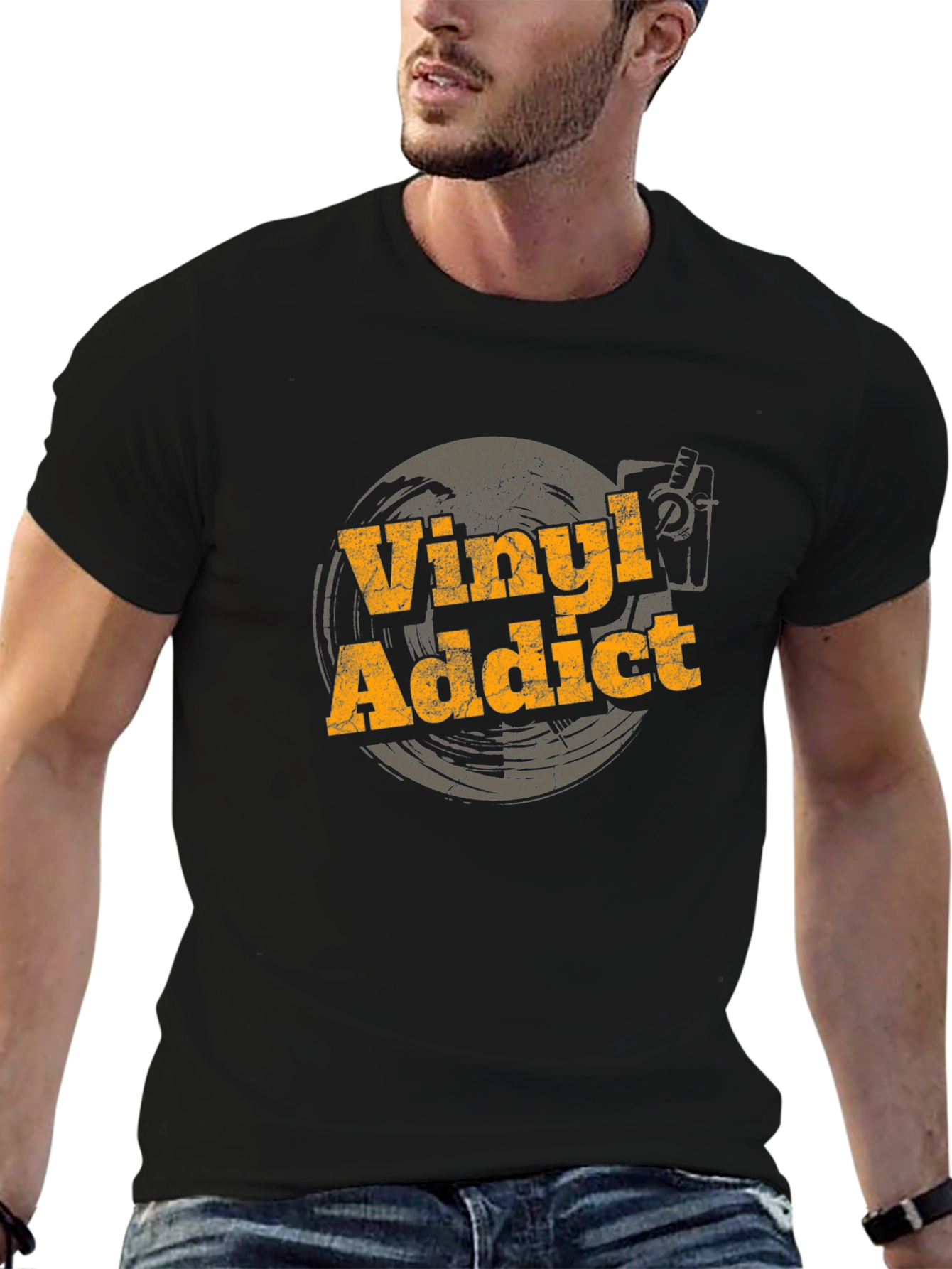 Vinyl Addict Black T-Shirt