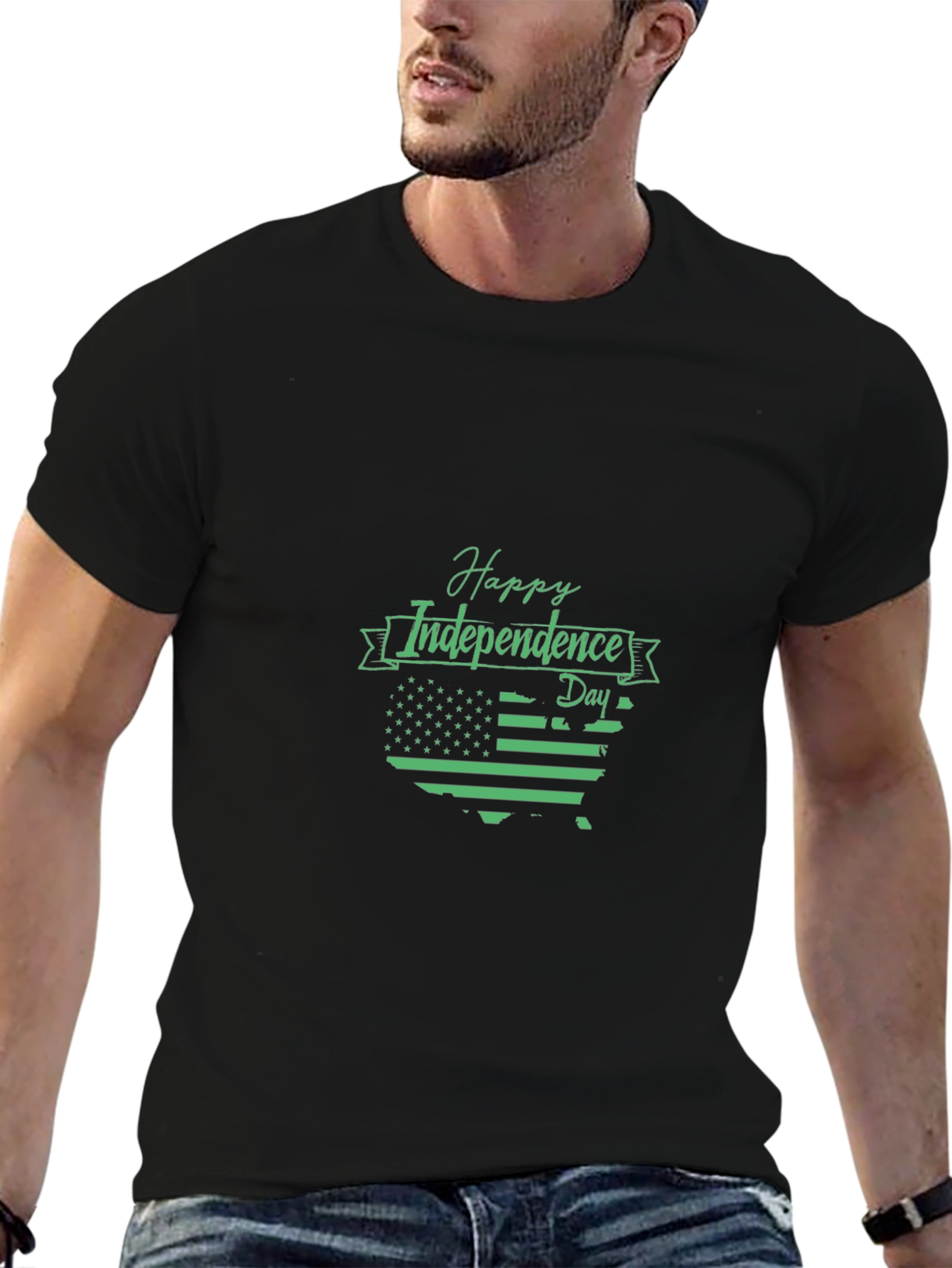 Happy Independence Day USA Map T-Shirt