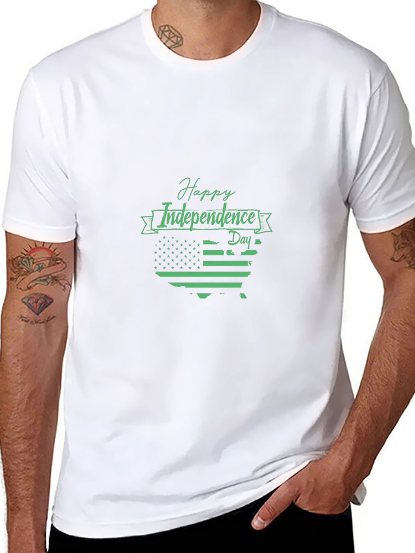 Happy Independence Day USA Map T-Shirt
