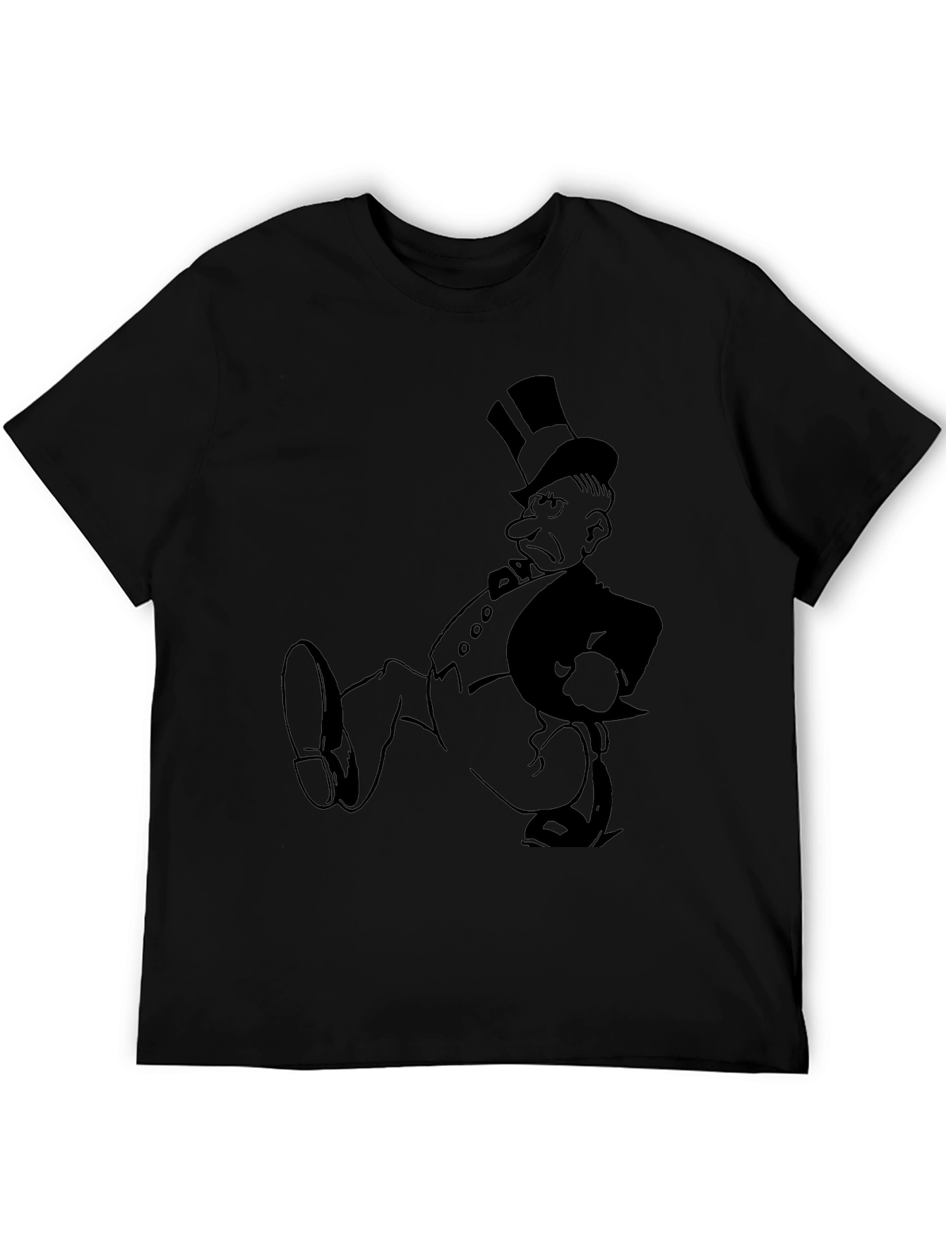 Grumpy Cartoon Character Graphic T-Shirt
