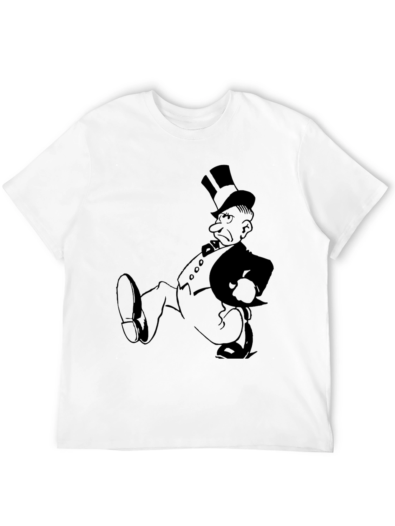 Grumpy Cartoon Character Graphic T-Shirt