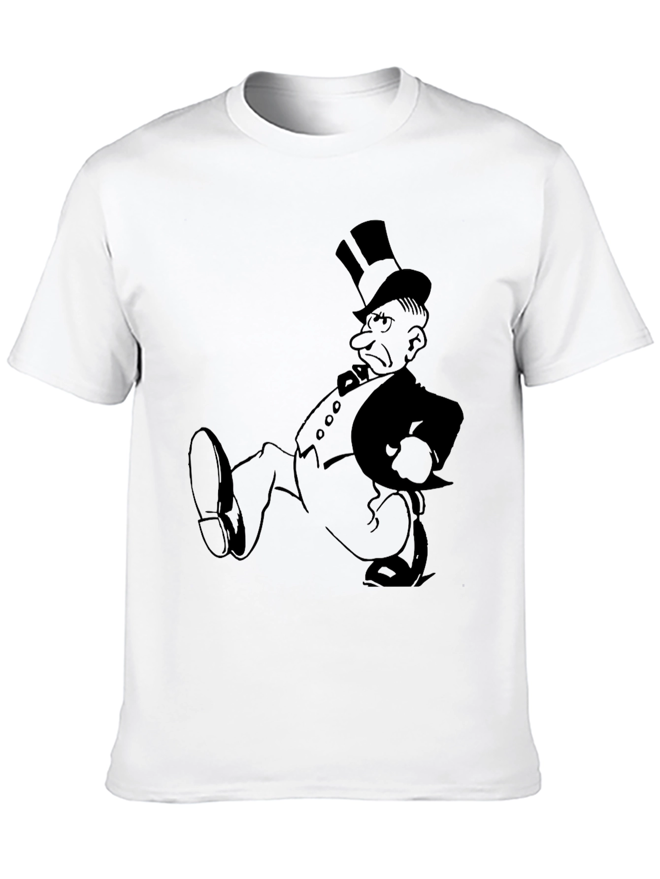 Grumpy Cartoon Character Graphic T-Shirt