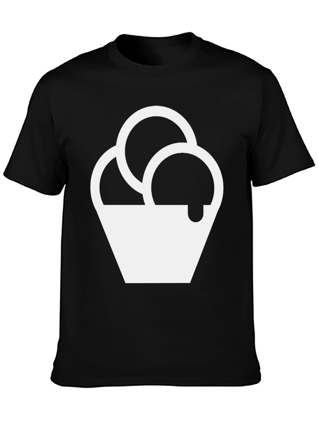 Ice Cream Graphic T-Shirt - Black
