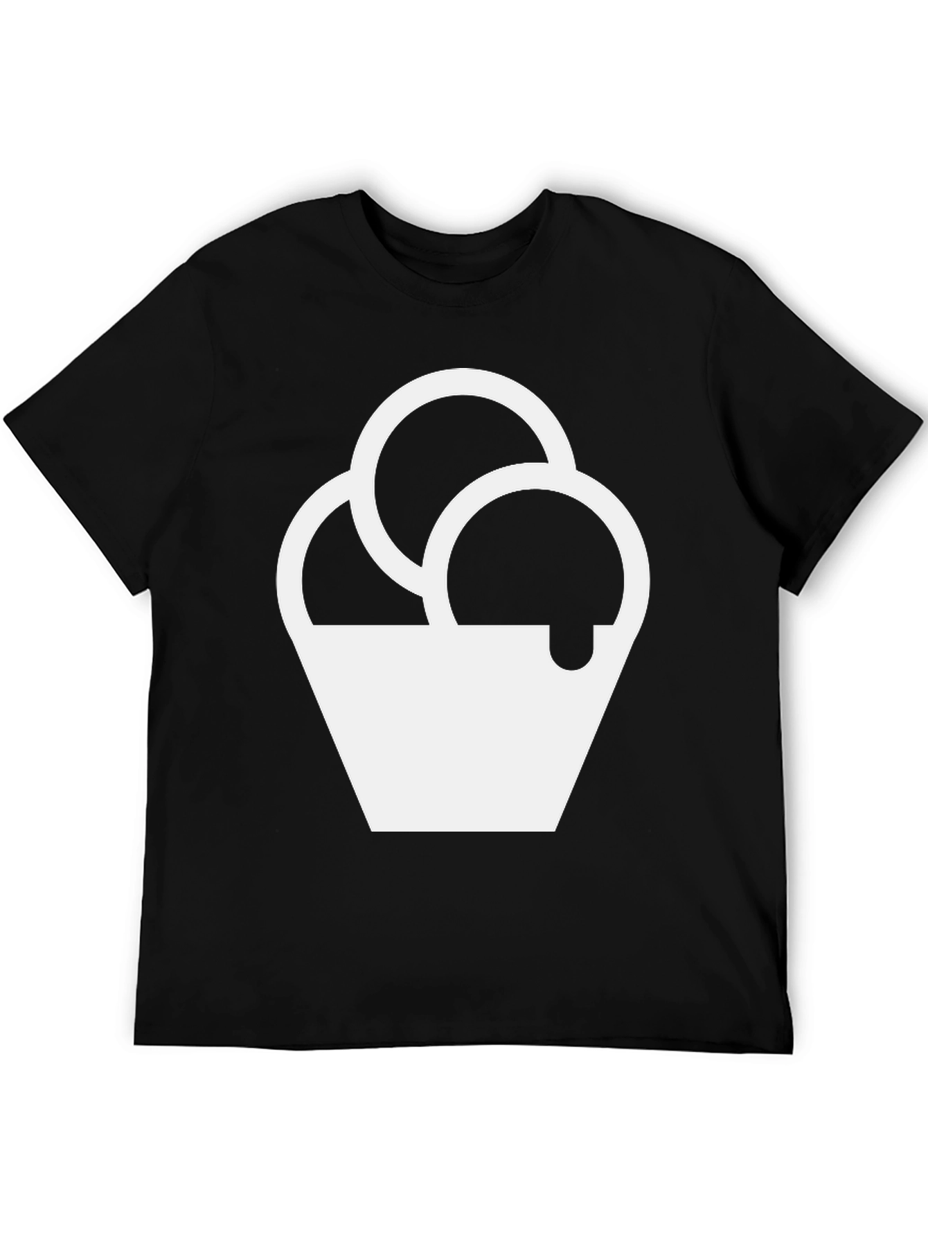 Ice Cream Graphic T-Shirt - Black