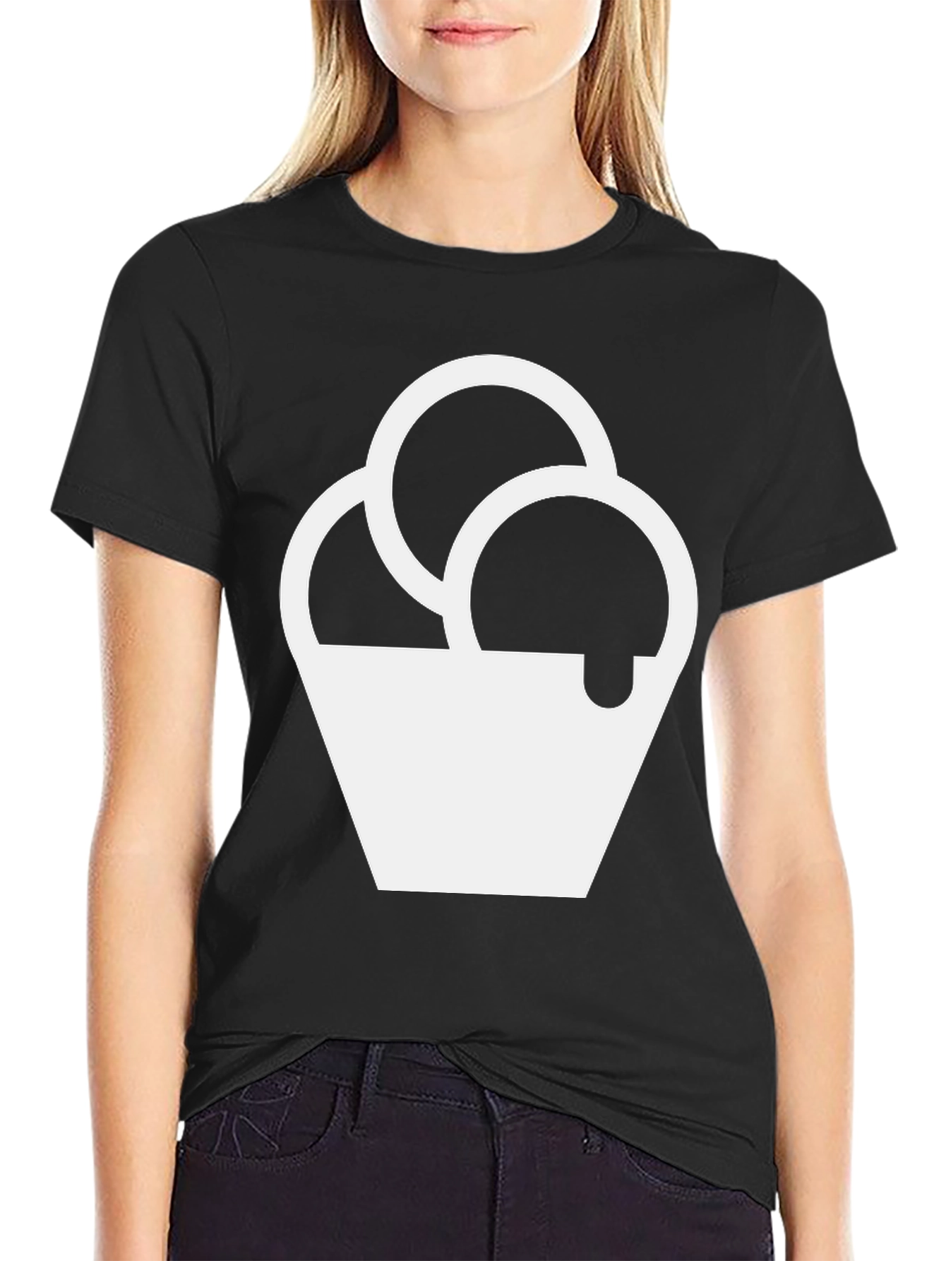 Ice Cream Graphic T-Shirt - Black