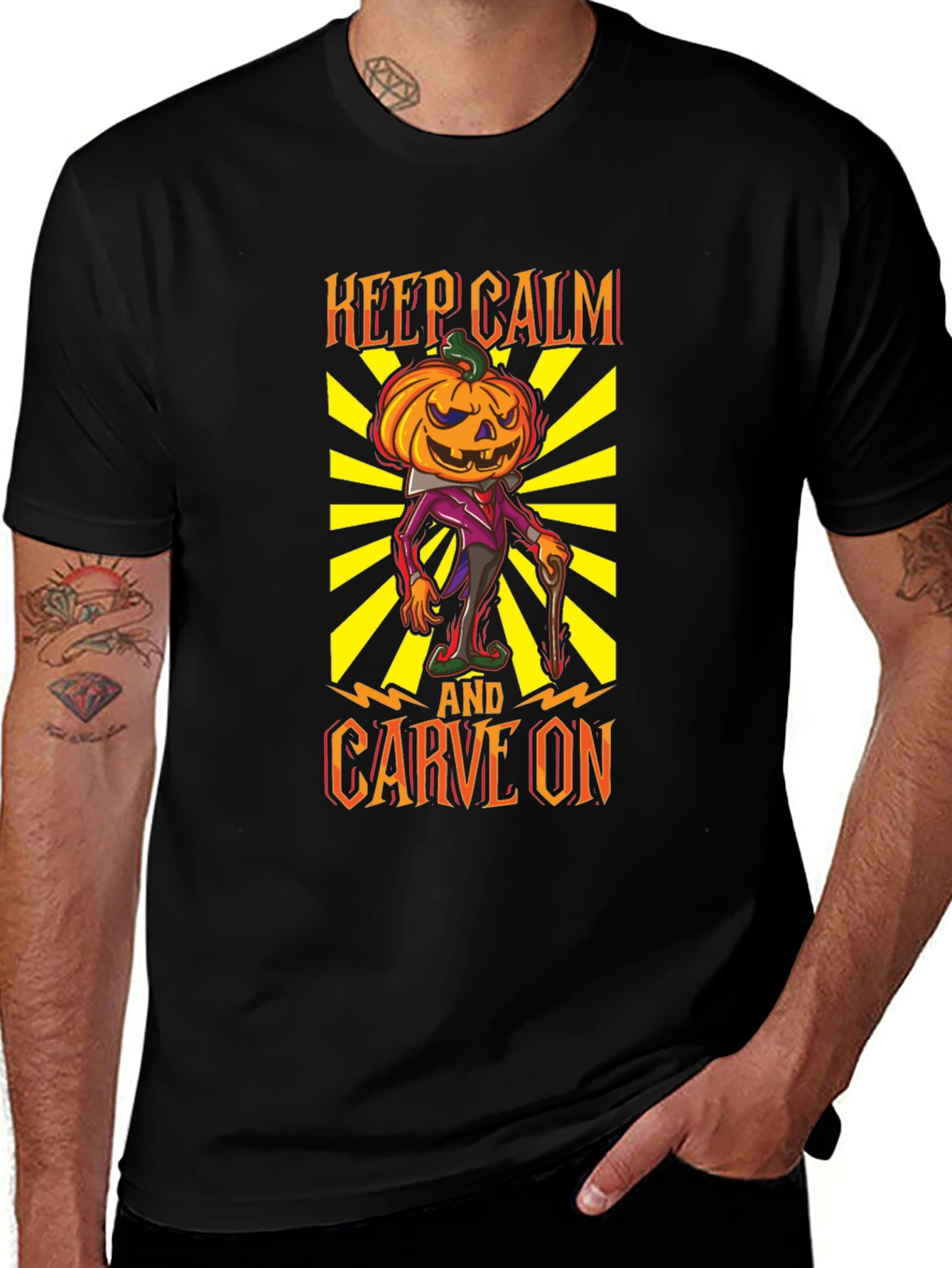 Keep Calm and Carve On Halloween T-Shirt