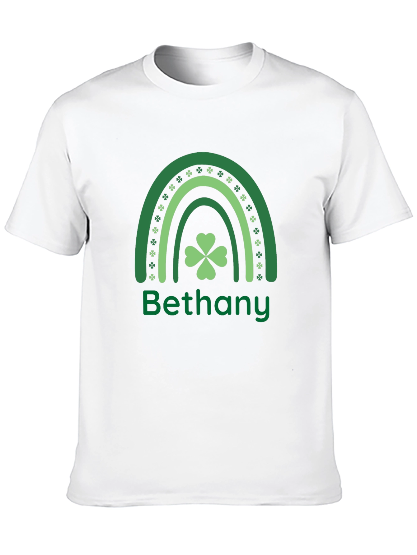 St. Patricks Day Rainbow Shamrock Personalized T-Shirt