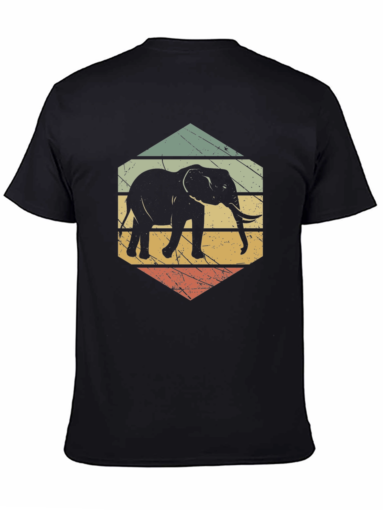 Retro Elephant Graphic T-Shirt