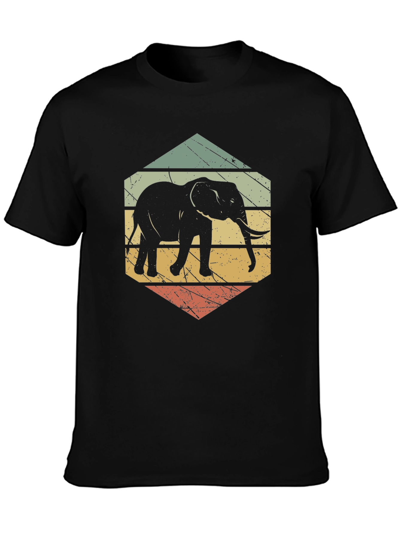 Retro Elephant Graphic T-Shirt