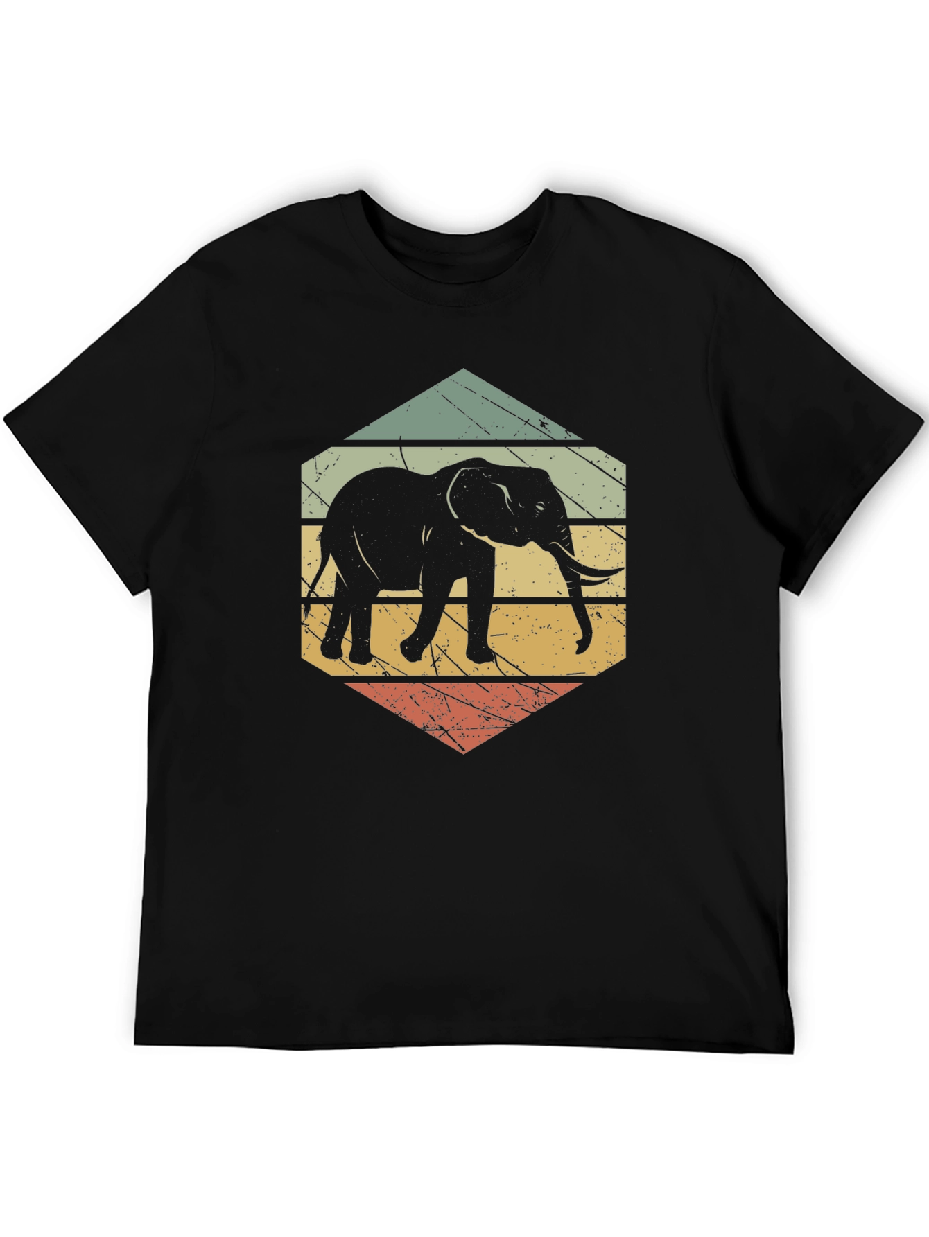 Retro Elephant Graphic T-Shirt