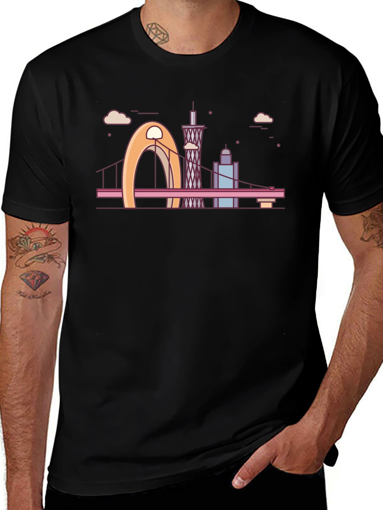Guangzhou City Skyline T-Shirt