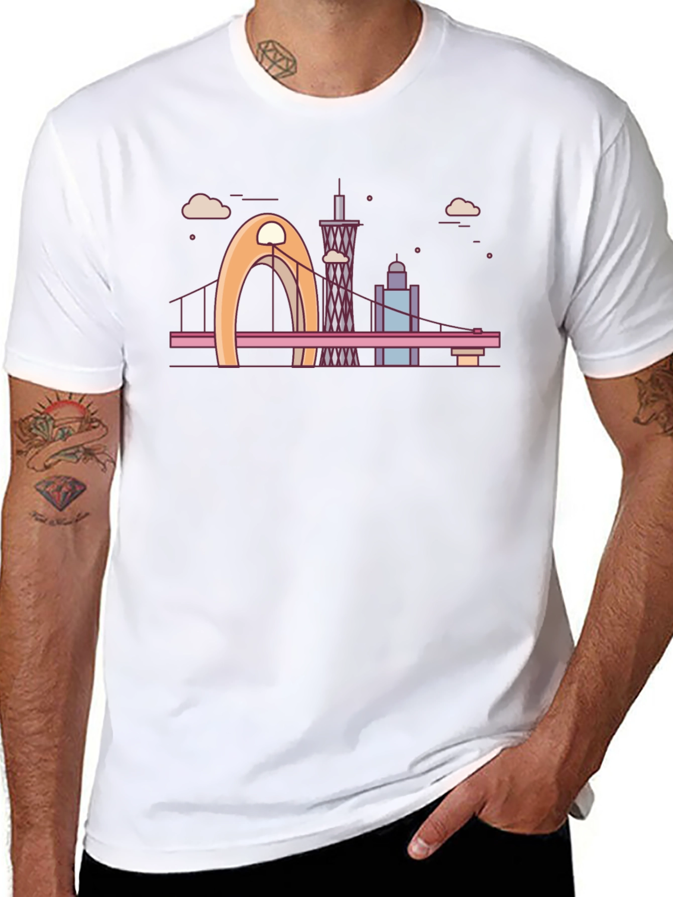 Guangzhou City Skyline T-Shirt