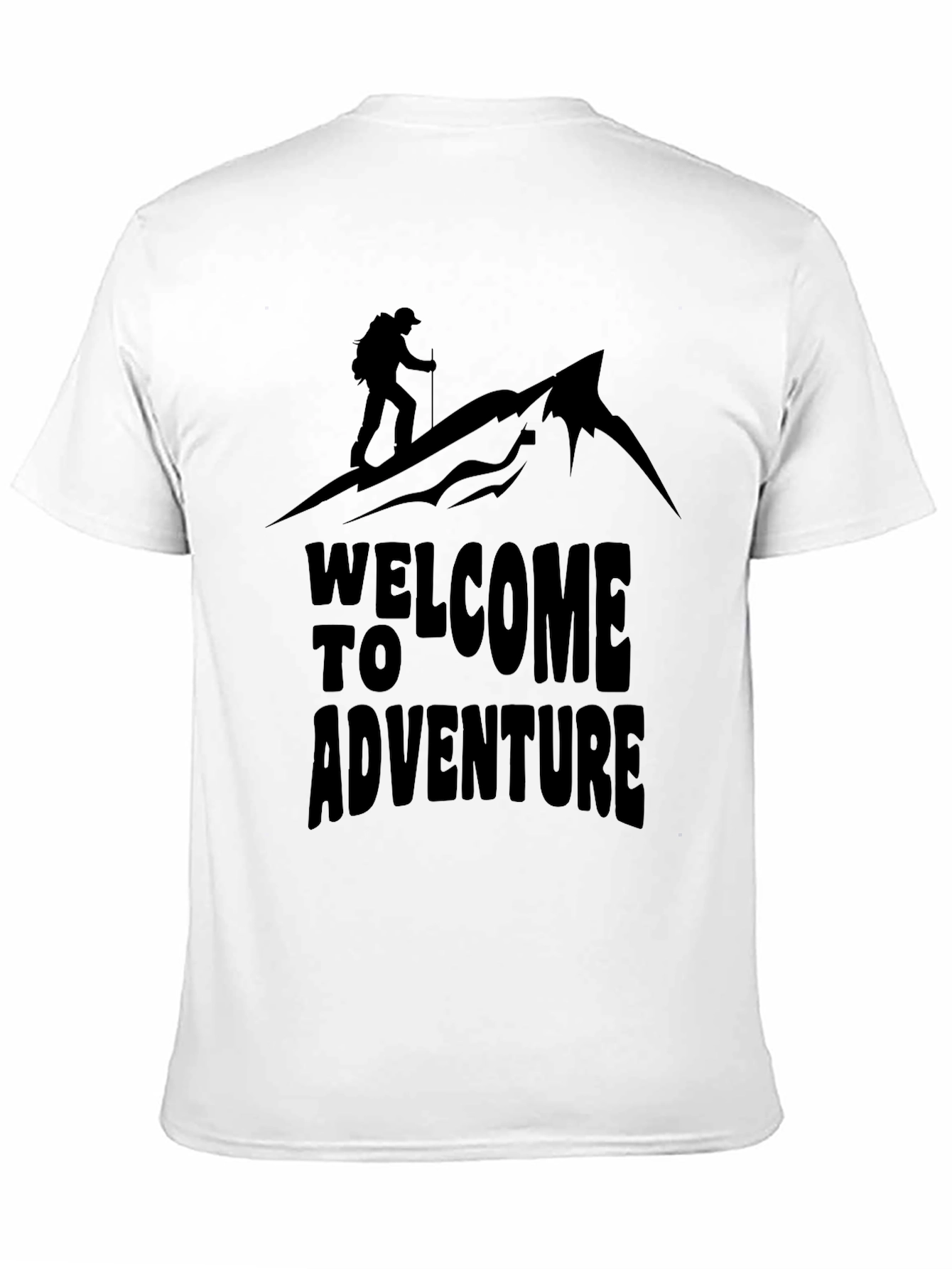 Welcome to Adventure Graphic T-Shirt - Black