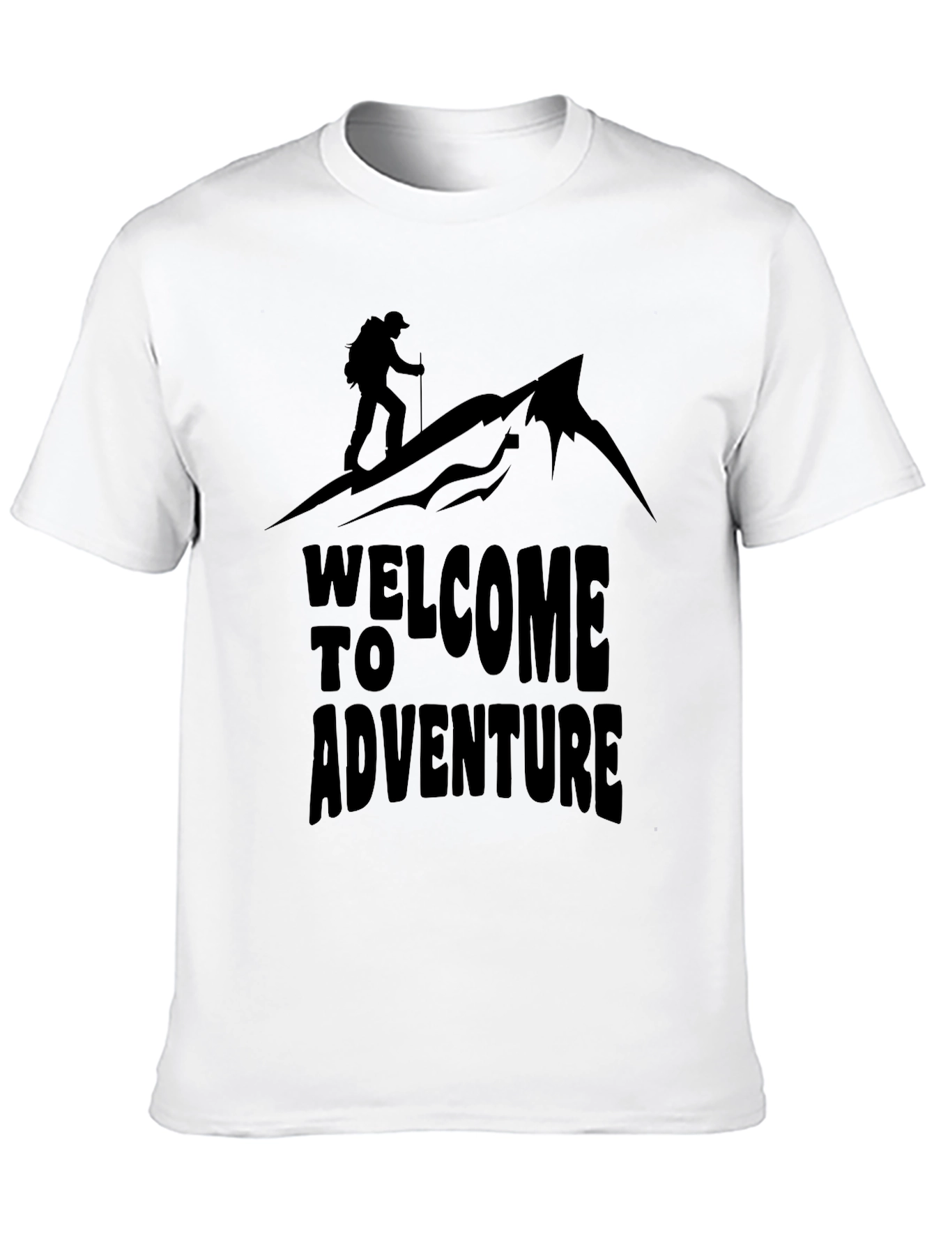 Welcome to Adventure Graphic T-Shirt - Black