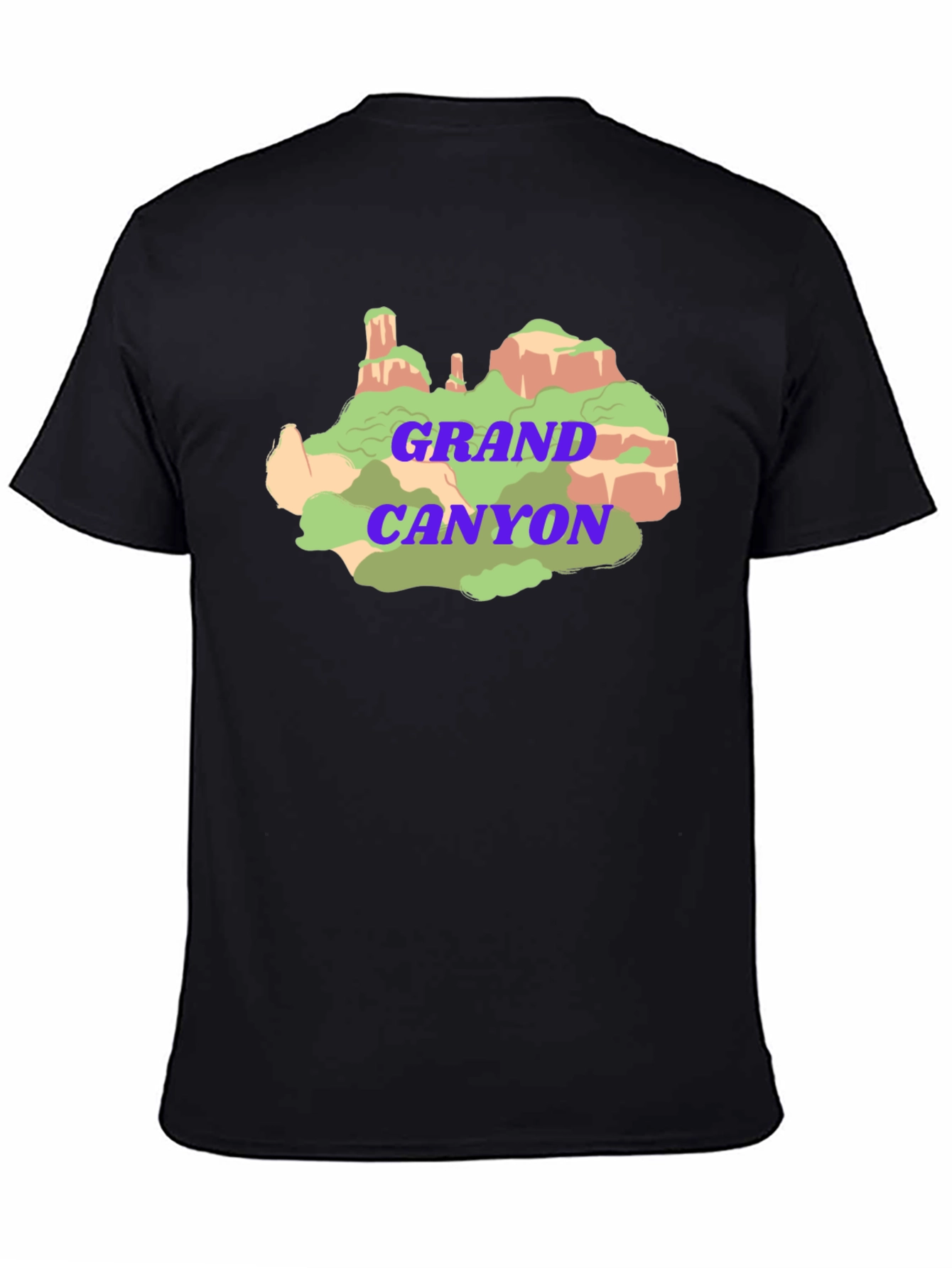 Grand Canyon Graphic Tee - Black Cotton T-Shirt