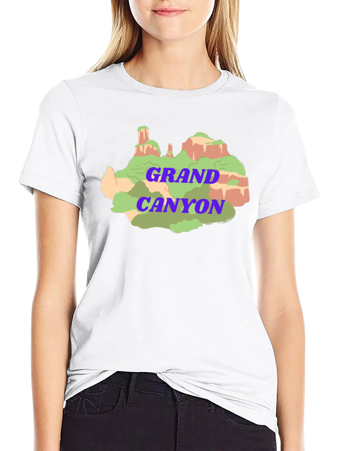 Grand Canyon Graphic Tee - Black Cotton T-Shirt