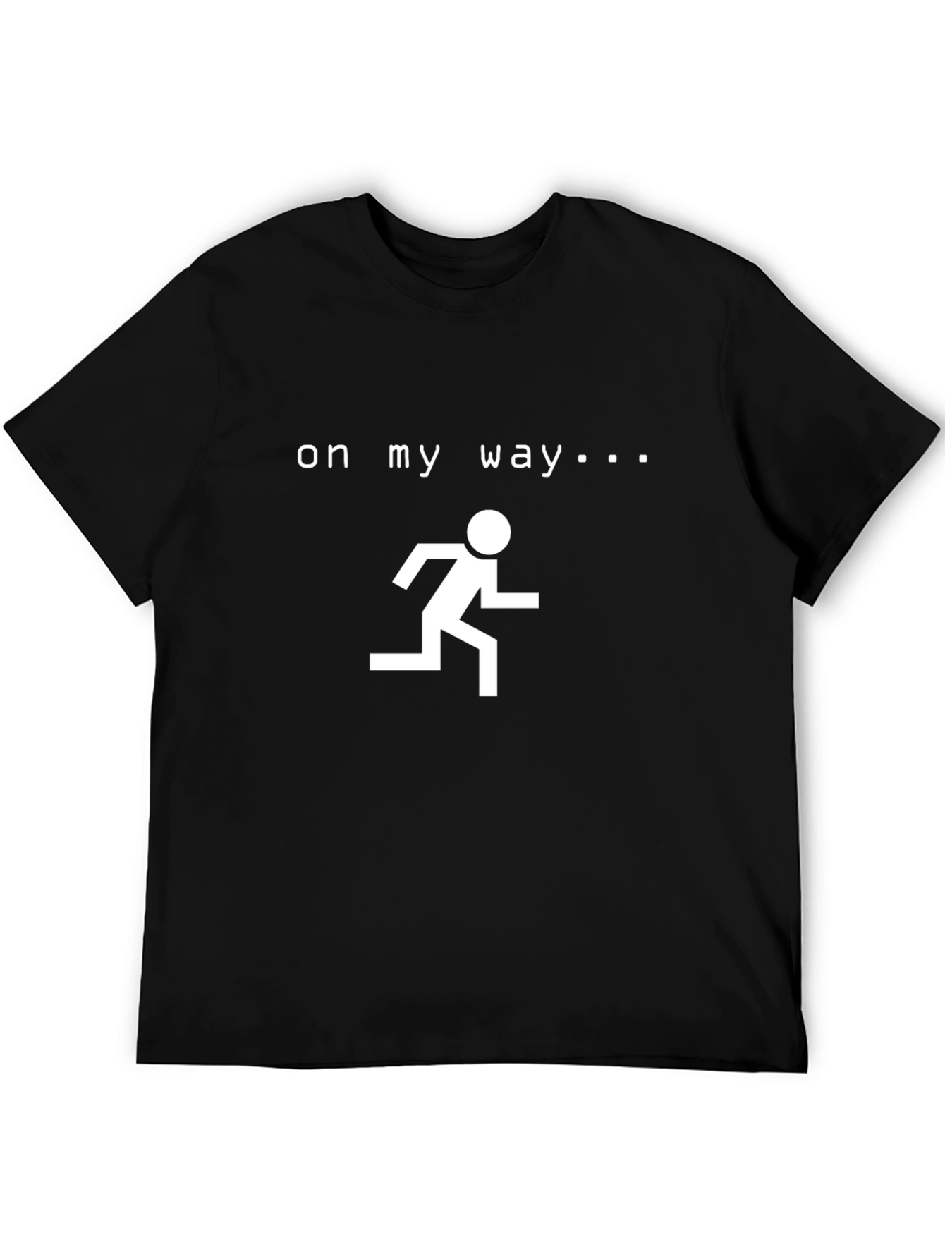On My Way Graphic Tee - Black Cotton T-Shirt