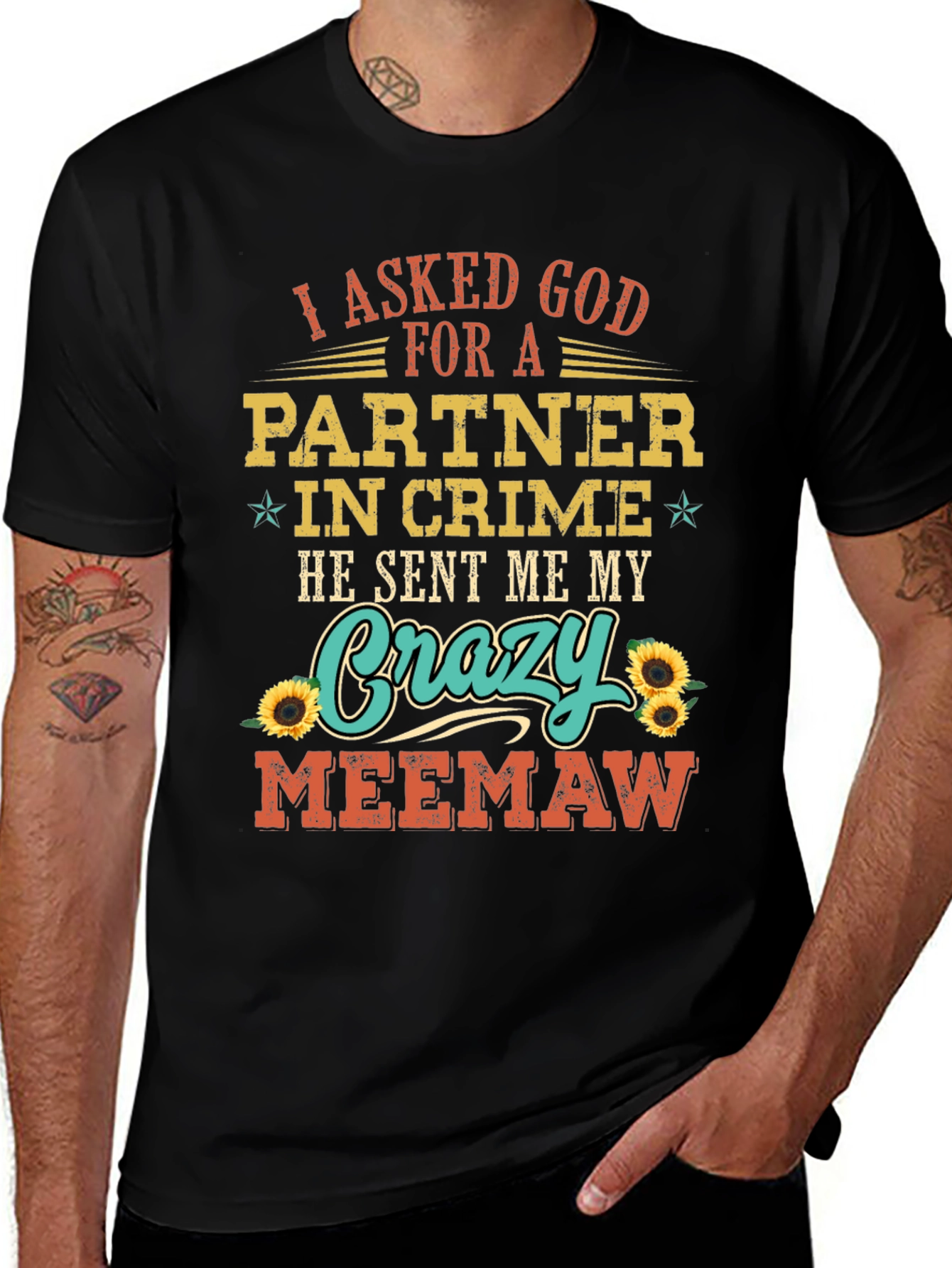 Crazy Meemaw Partner in Crime T-Shirt
