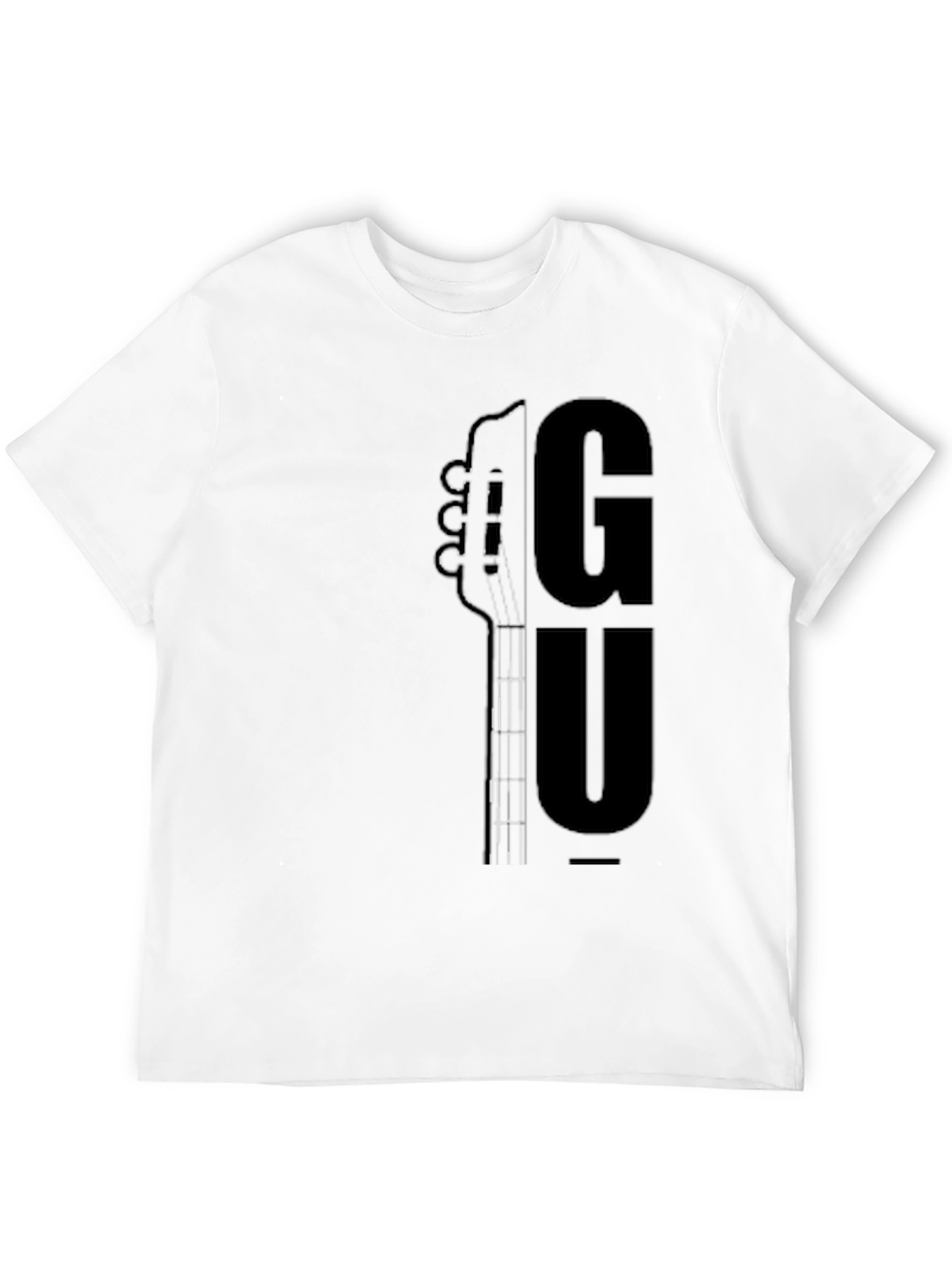 Guitar Graphic Print T-Shirt - Black