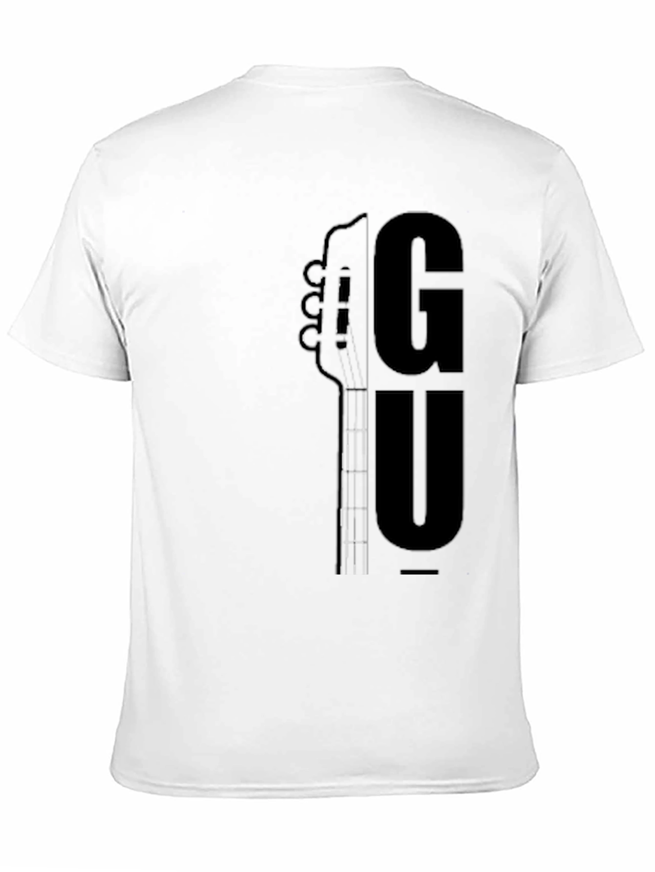 Guitar Graphic Print T-Shirt - Black