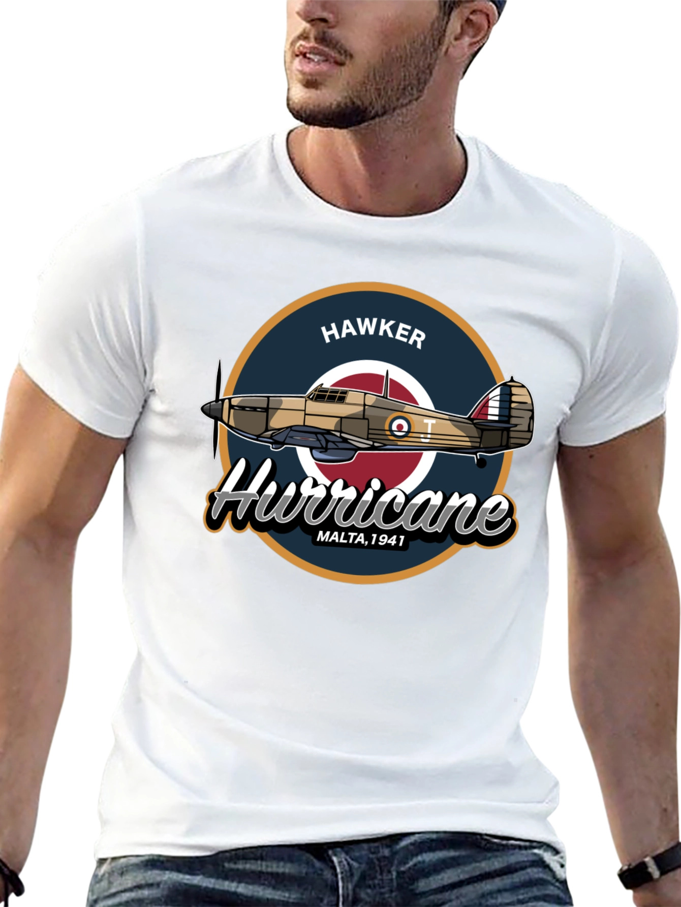 Hawker Hurricane Malta 1941 Black T-Shirt