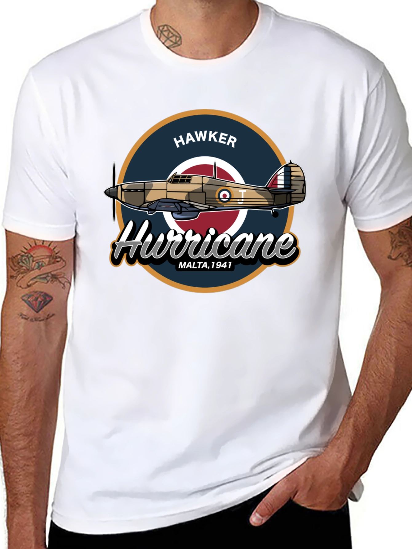 Hawker Hurricane Malta 1941 Black T-Shirt