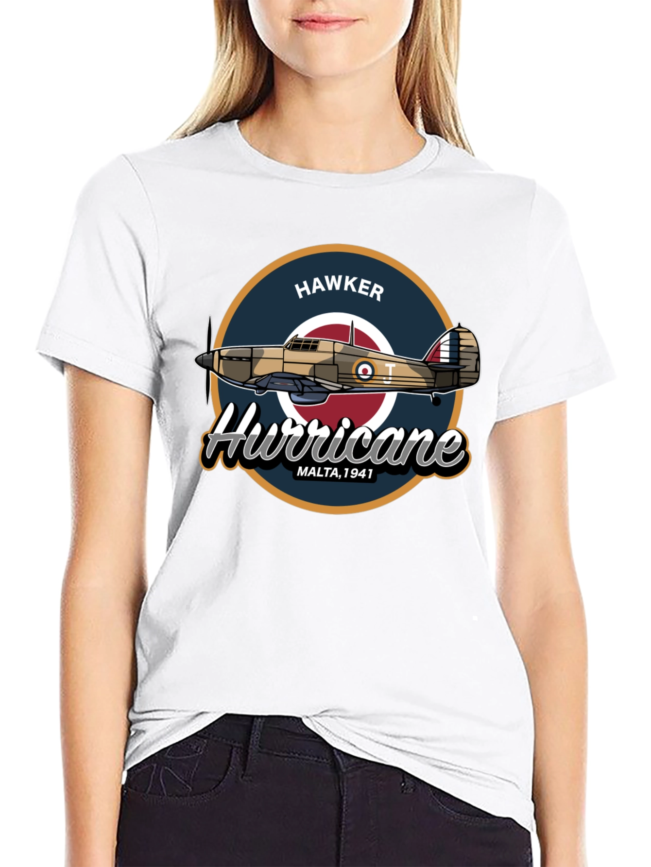 Hawker Hurricane Malta 1941 Black T-Shirt