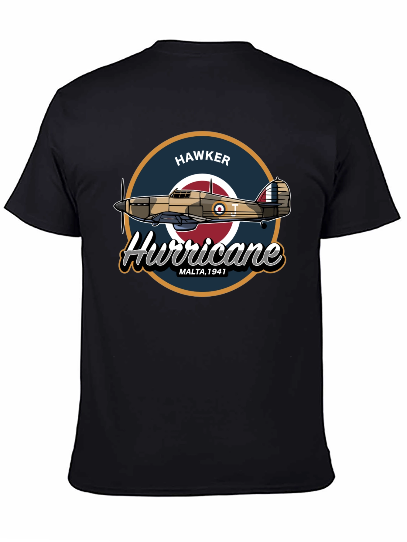Hawker Hurricane Malta 1941 Black T-Shirt