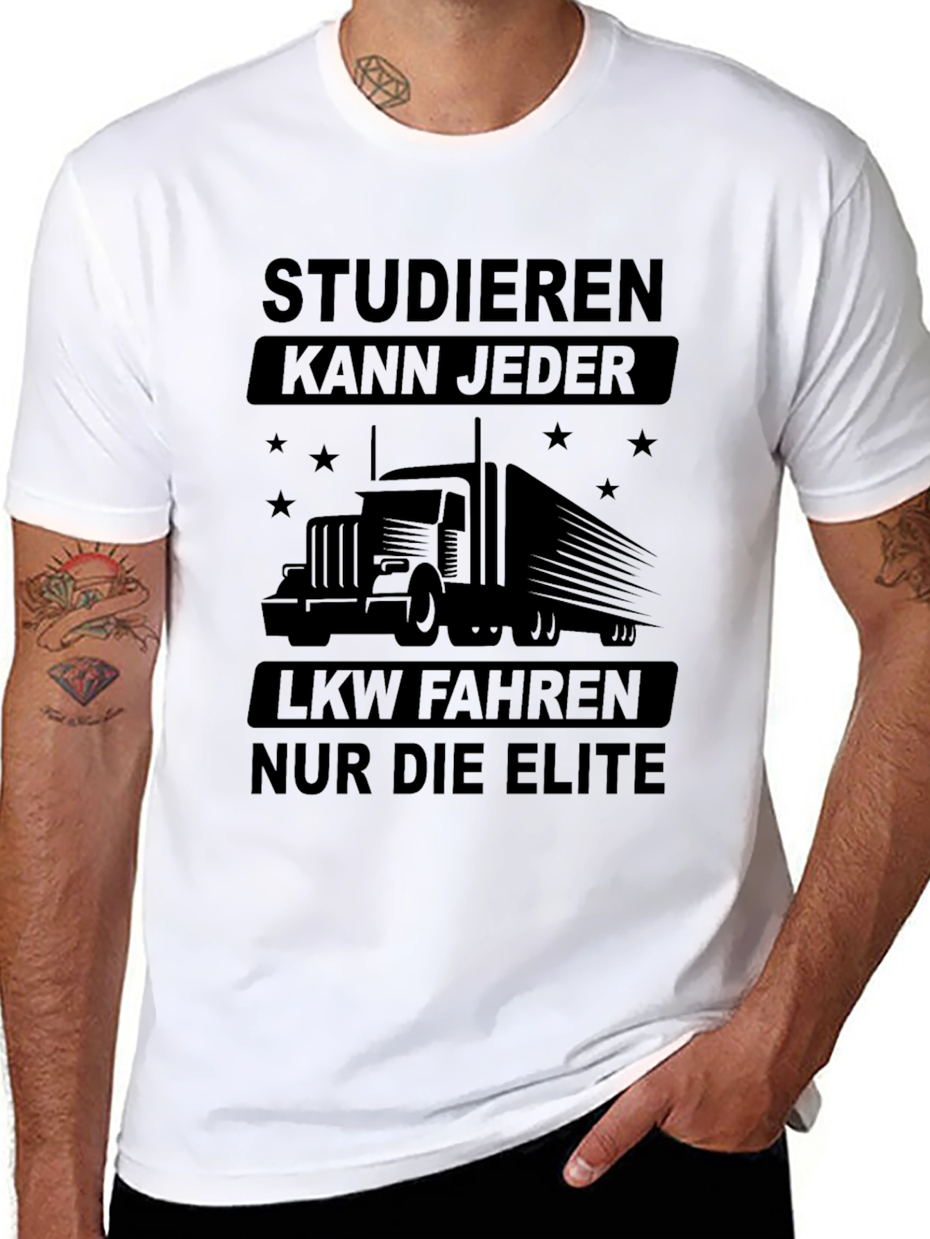 Studieren Kann Jeder Trucker T-Shirt