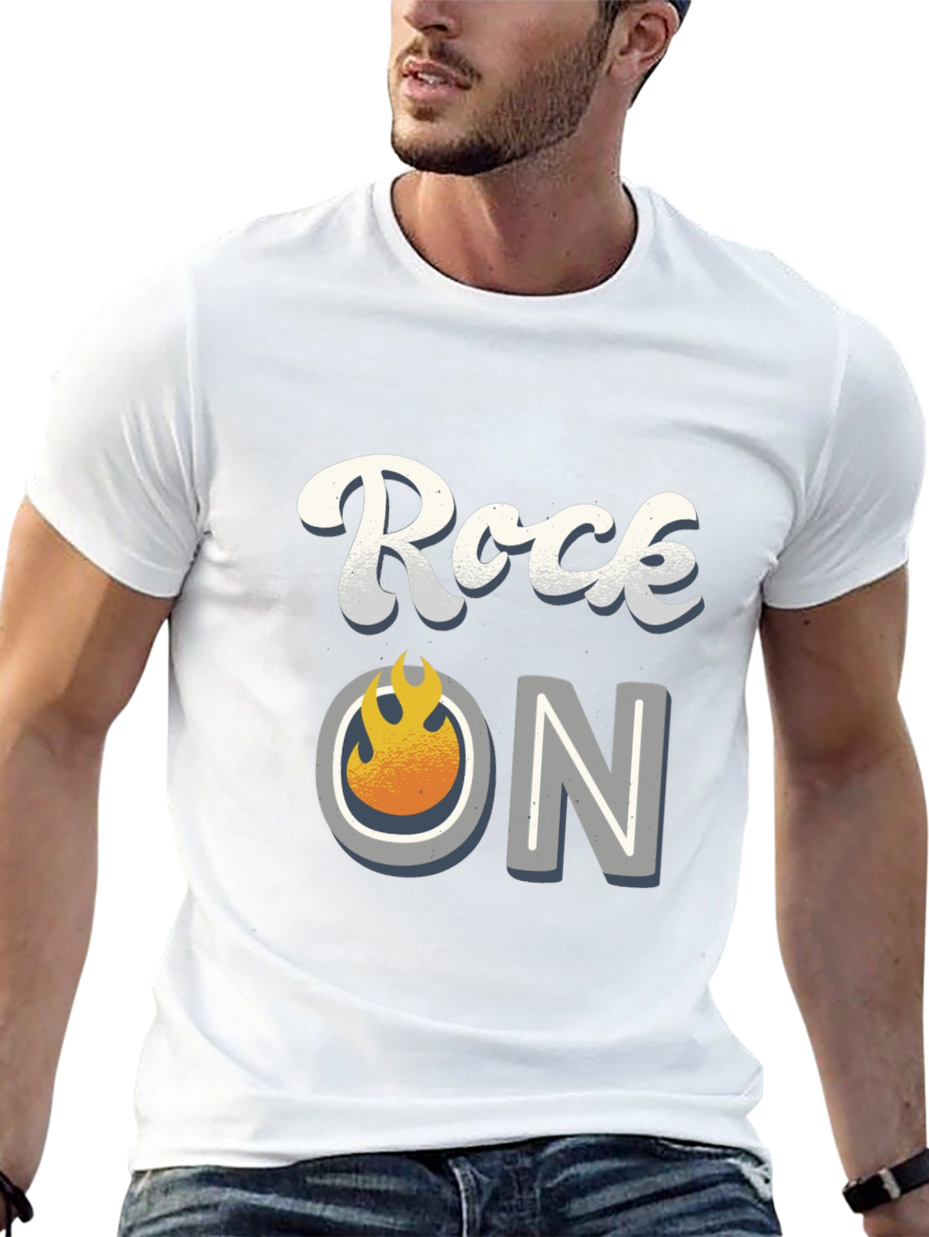 Rock On Graphic Tee - Black Cotton Blend