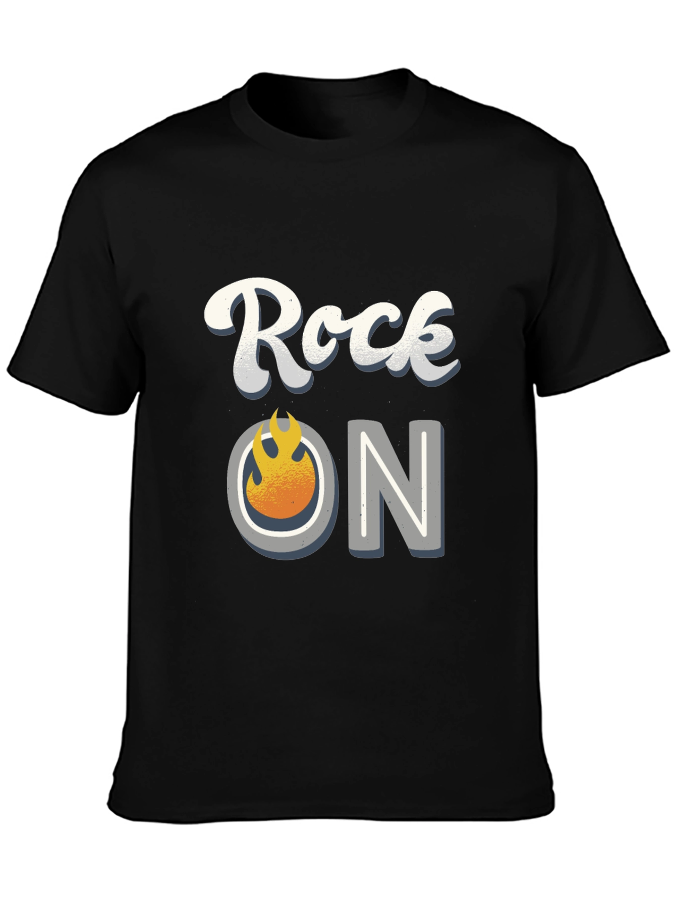 Rock On Graphic Tee - Black Cotton Blend