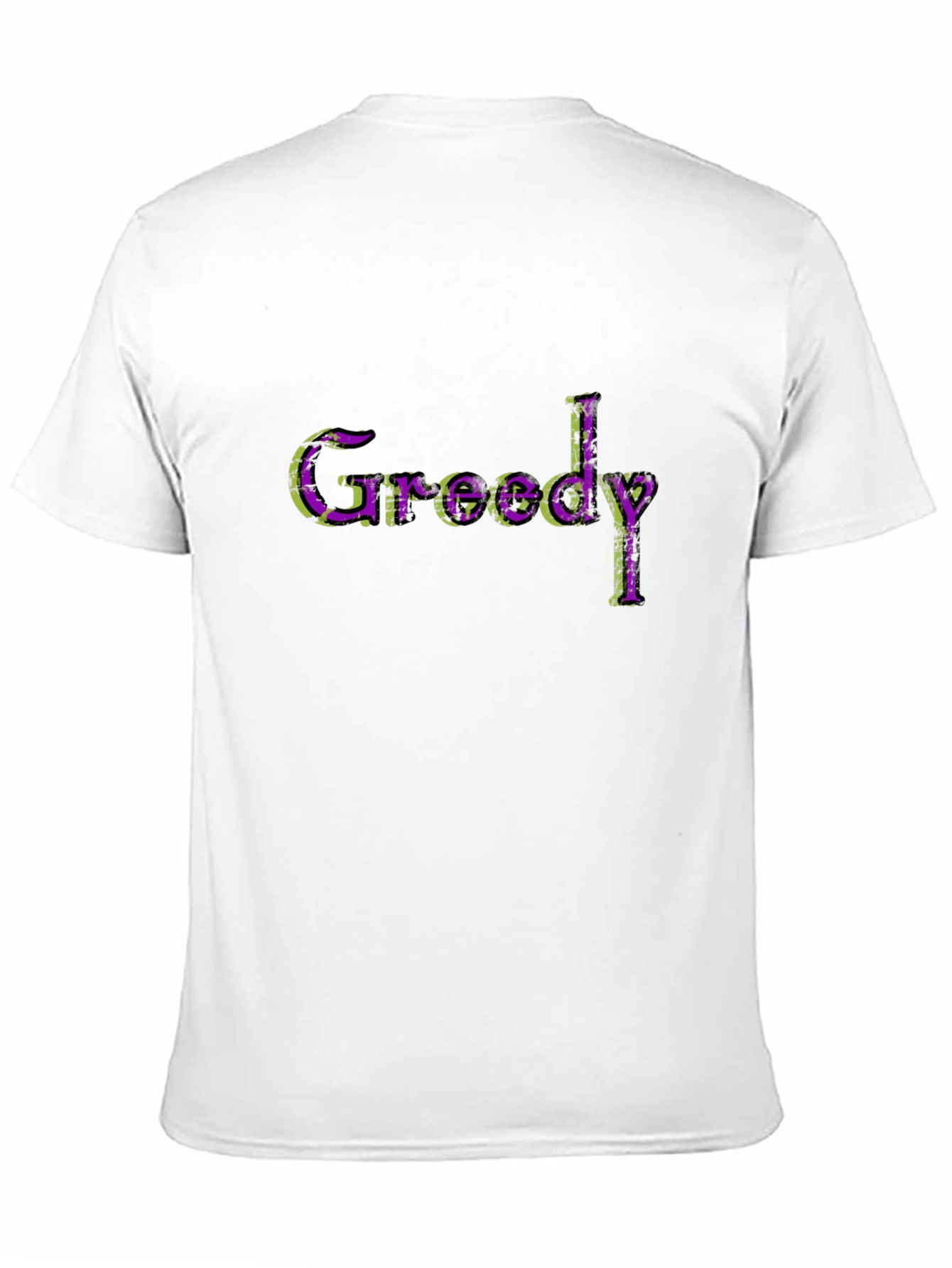 Greedy Graphic Print Crew Neck T-Shirt