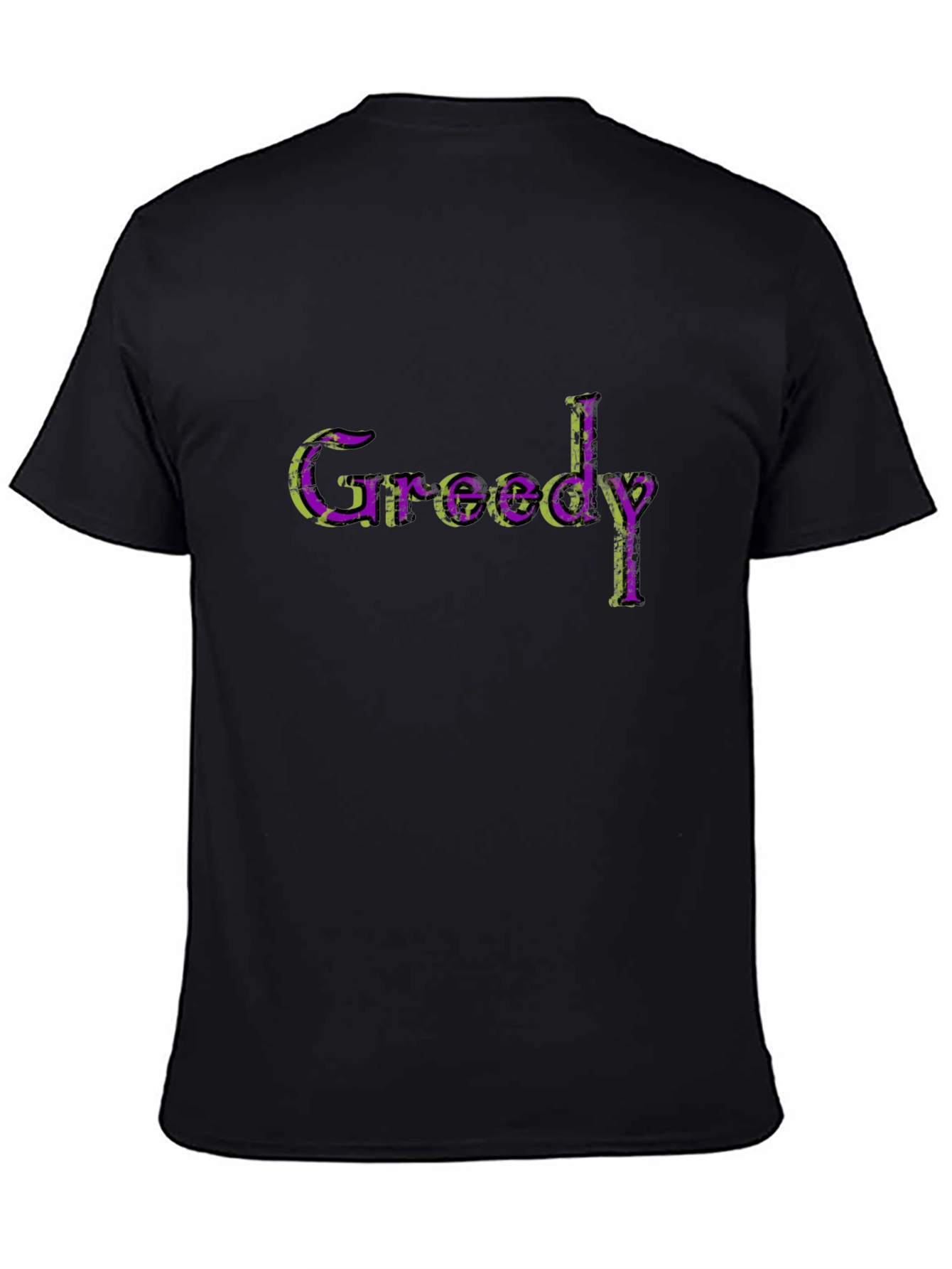 Greedy Graphic Print Crew Neck T-Shirt