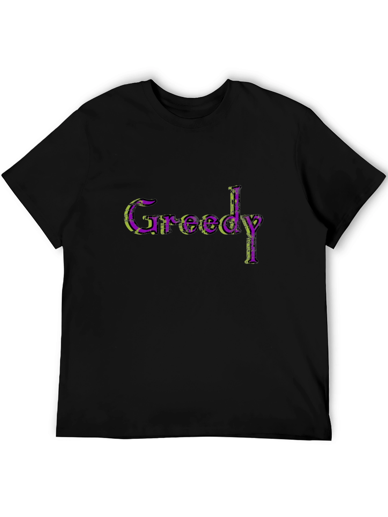 Greedy Graphic Print Crew Neck T-Shirt