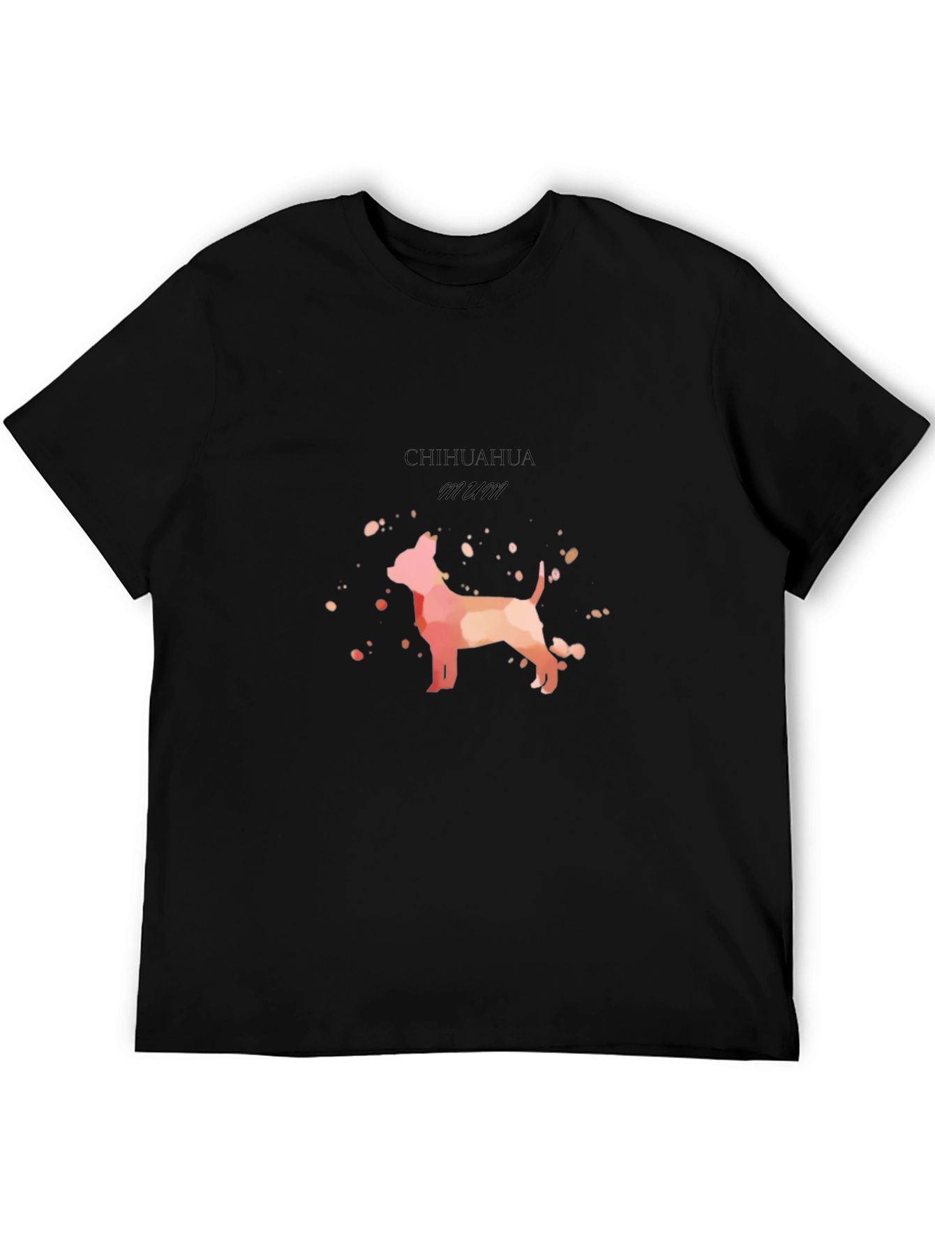 Chihuahua Mum Graphic T-Shirt - Black