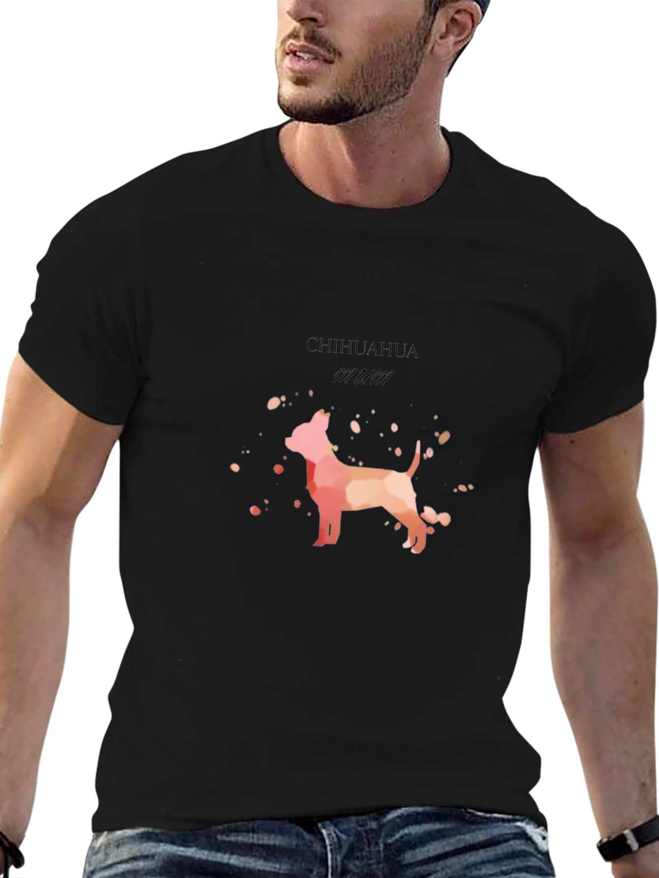 Chihuahua Mum Graphic T-Shirt - Black