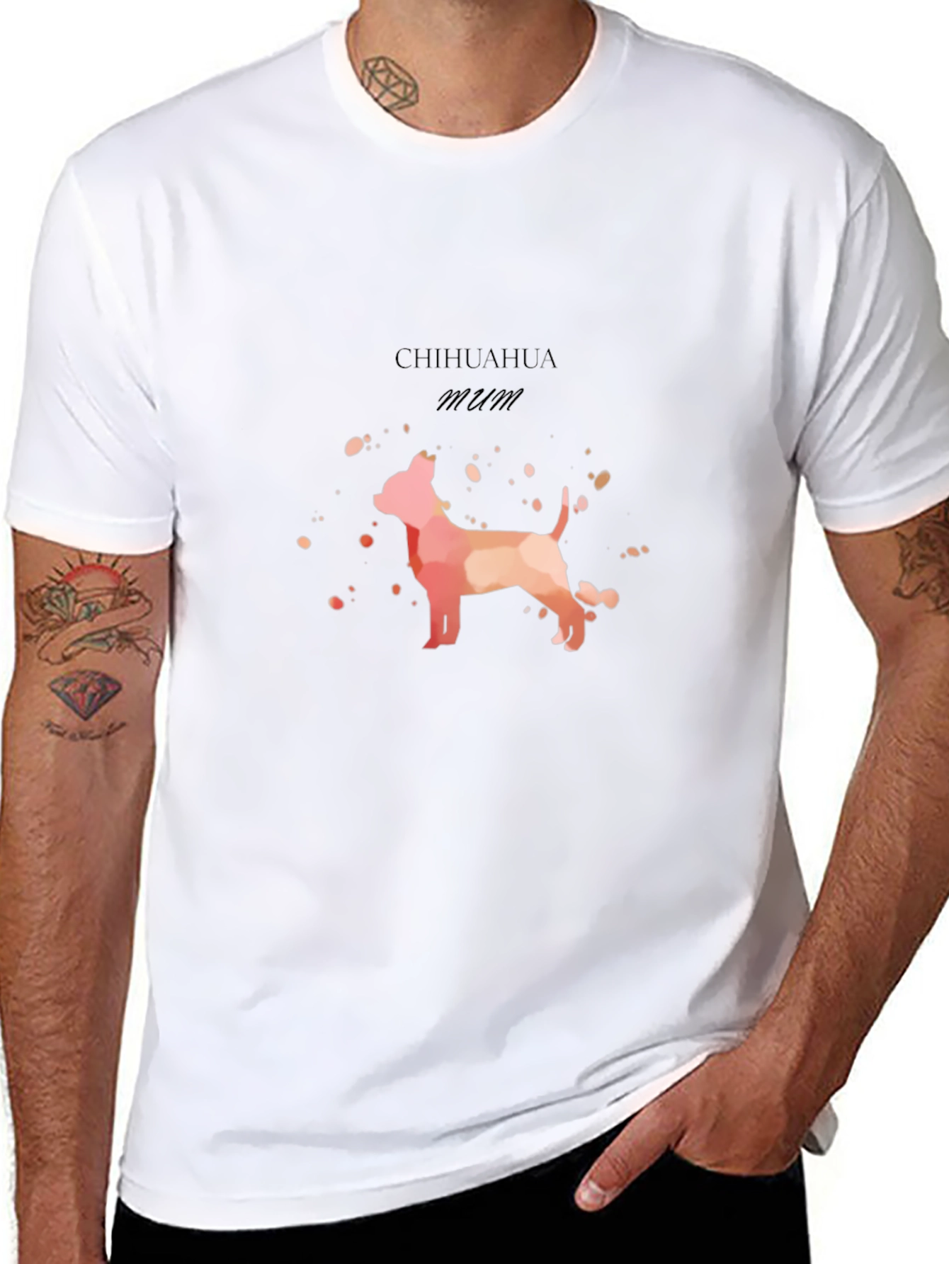 Chihuahua Mum Graphic T-Shirt - Black