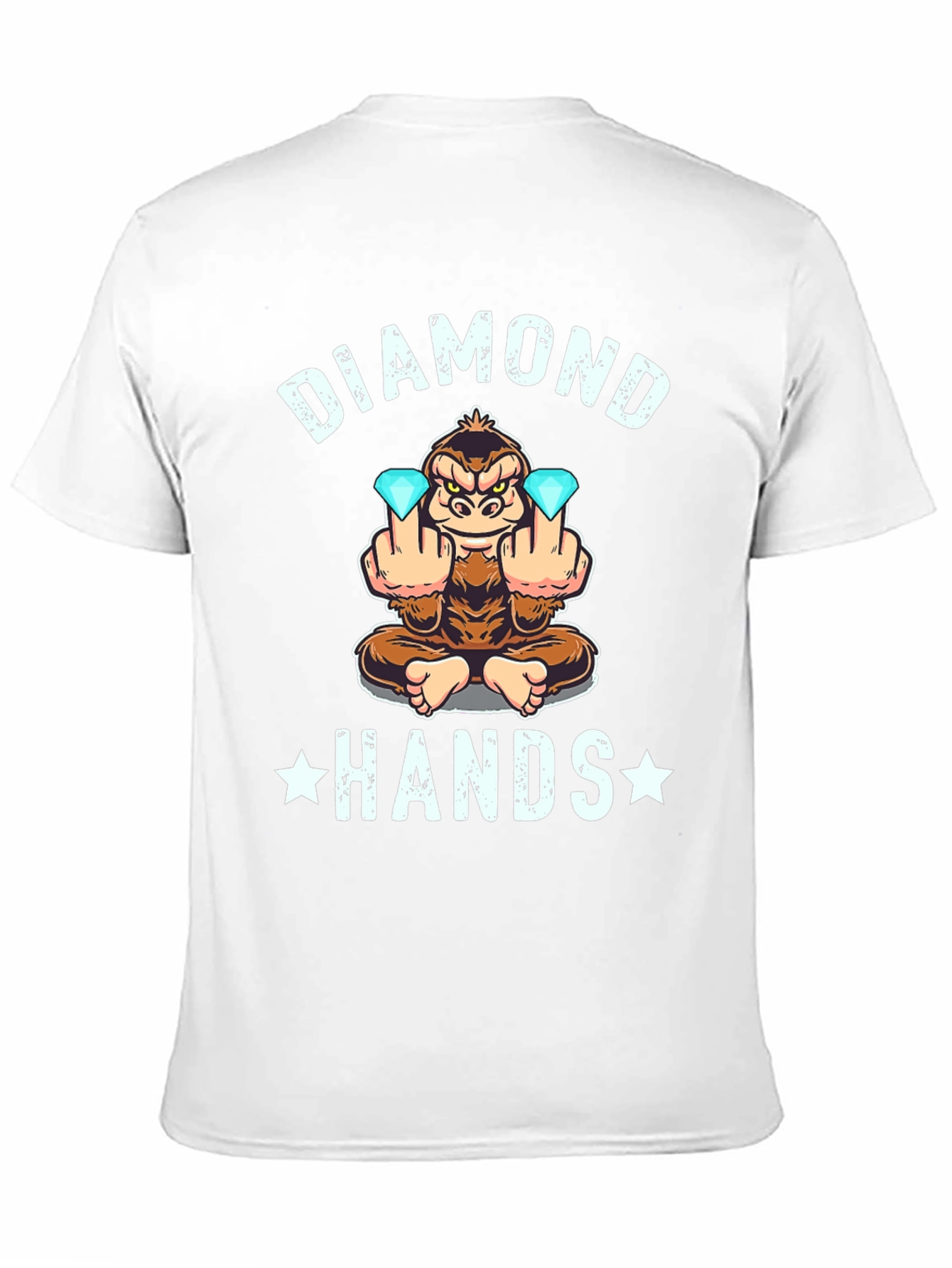 Diamond Hands Monkey Graphic Tee - Black