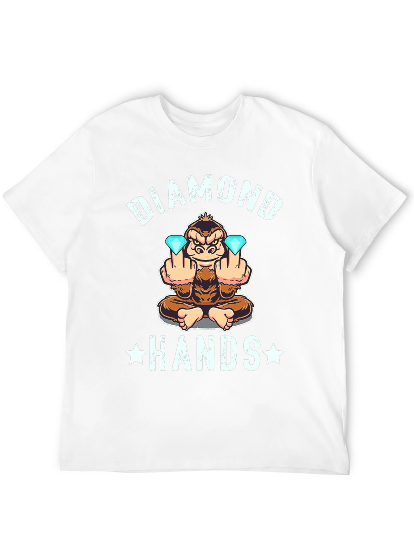 Diamond Hands Monkey Graphic Tee - Black
